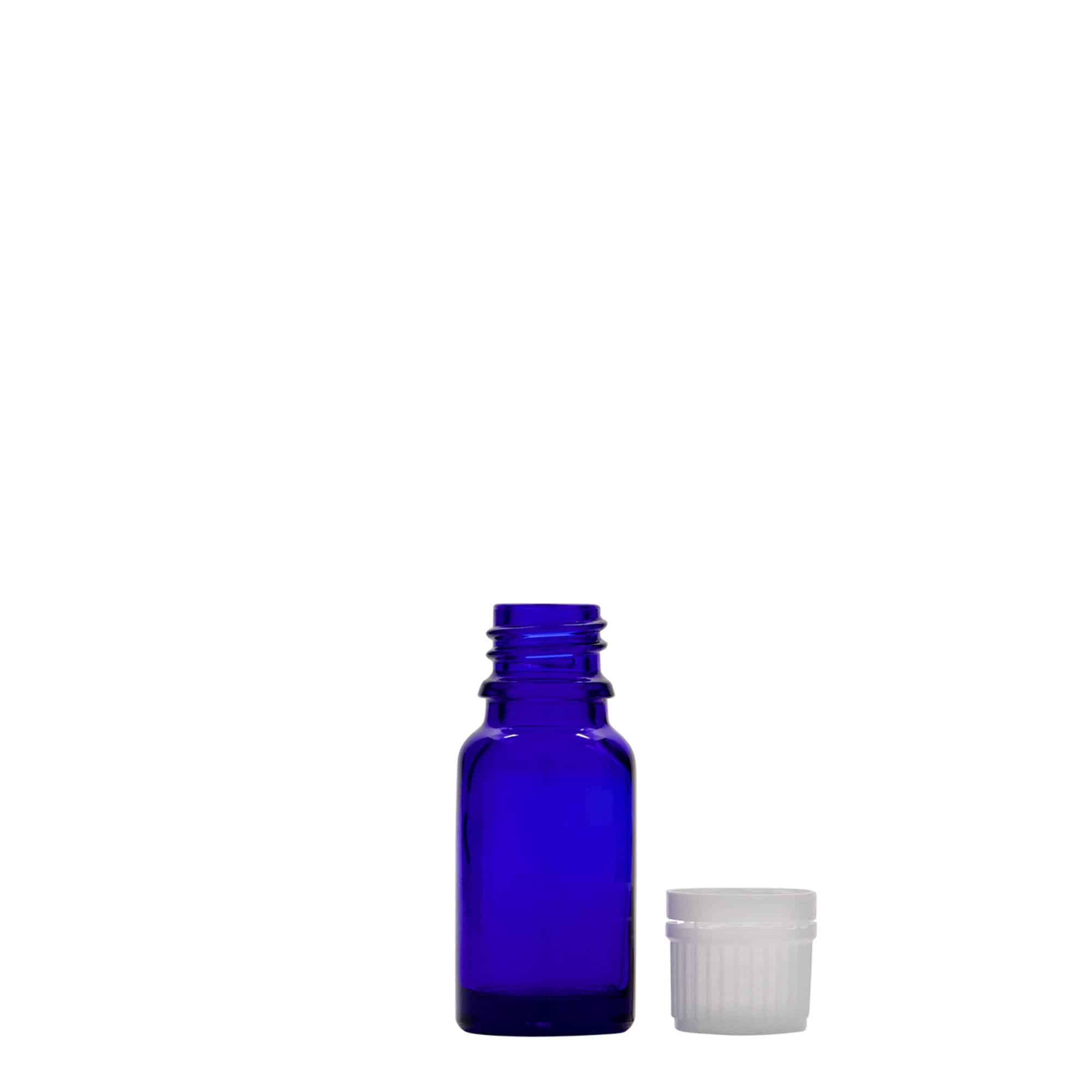 Medicinska boca od 10 ml, staklo, kraljevsko plava, otvor: DIN 18
