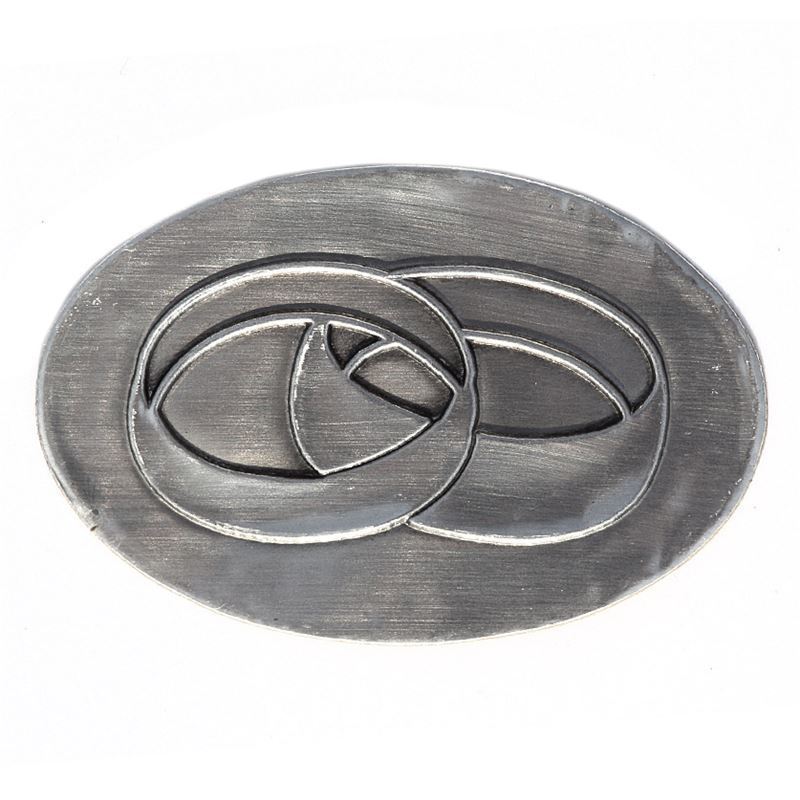 Limena etiketa 'Verenički prstenovi', kvadratna, metal, srebrna Limena etiketa 'Verenički prstenovi', kvadratna, metal, srebrna