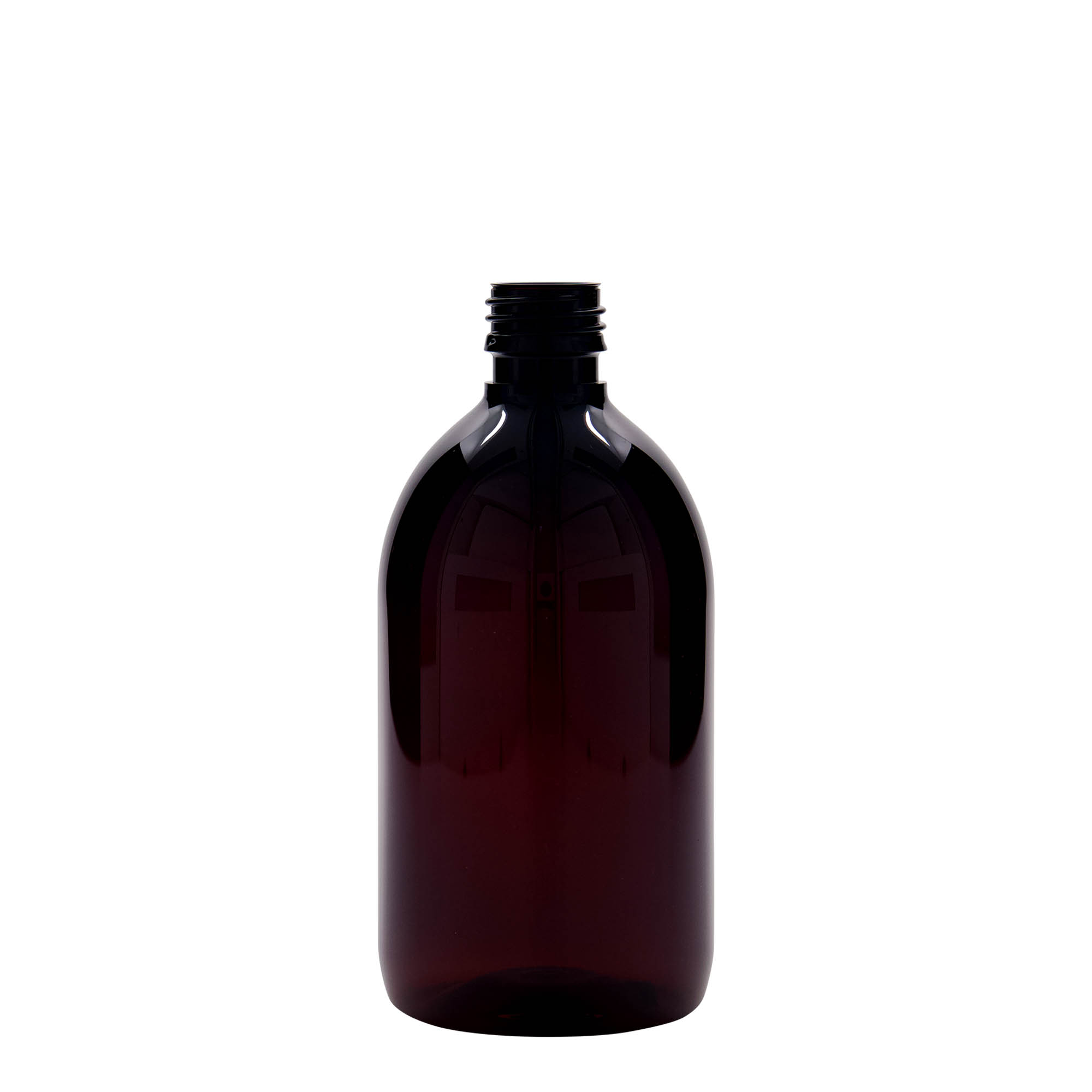 500 ml PET-medicinska boca, braon, plastika, grlo: PP 28 500 ml PET-medicinska boca, braon, plastika, grlo: PP 28