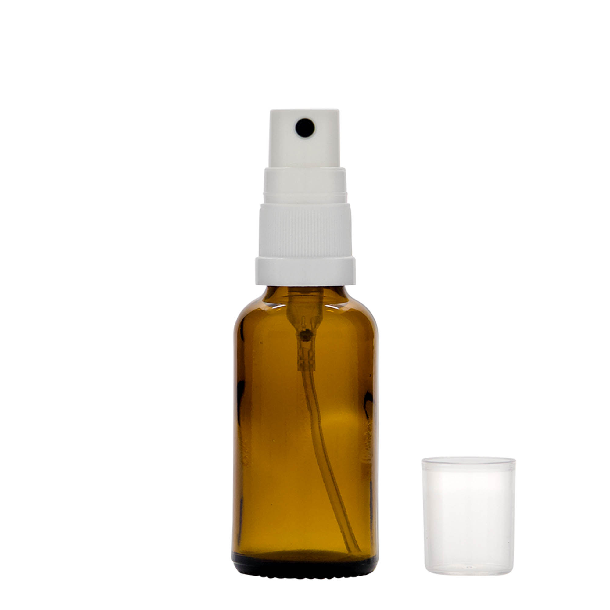 30 ml bočica sa raspršivačem, medicinska, staklena, braon, otvor: DIN 18