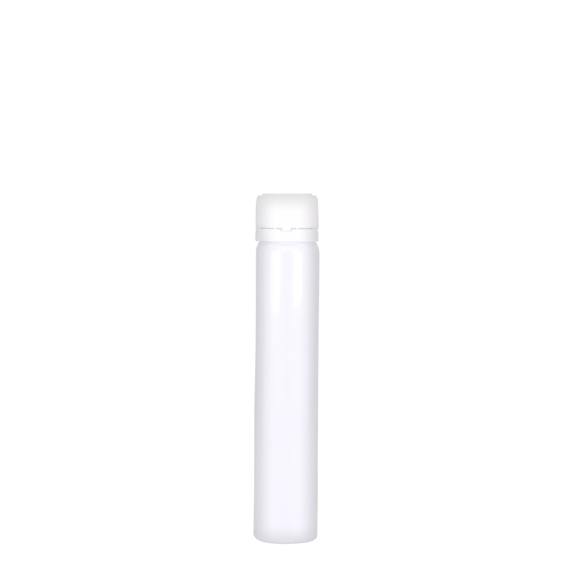 25 ml PET-cevčica, plastika, bela, otvor: navojni zatvarač