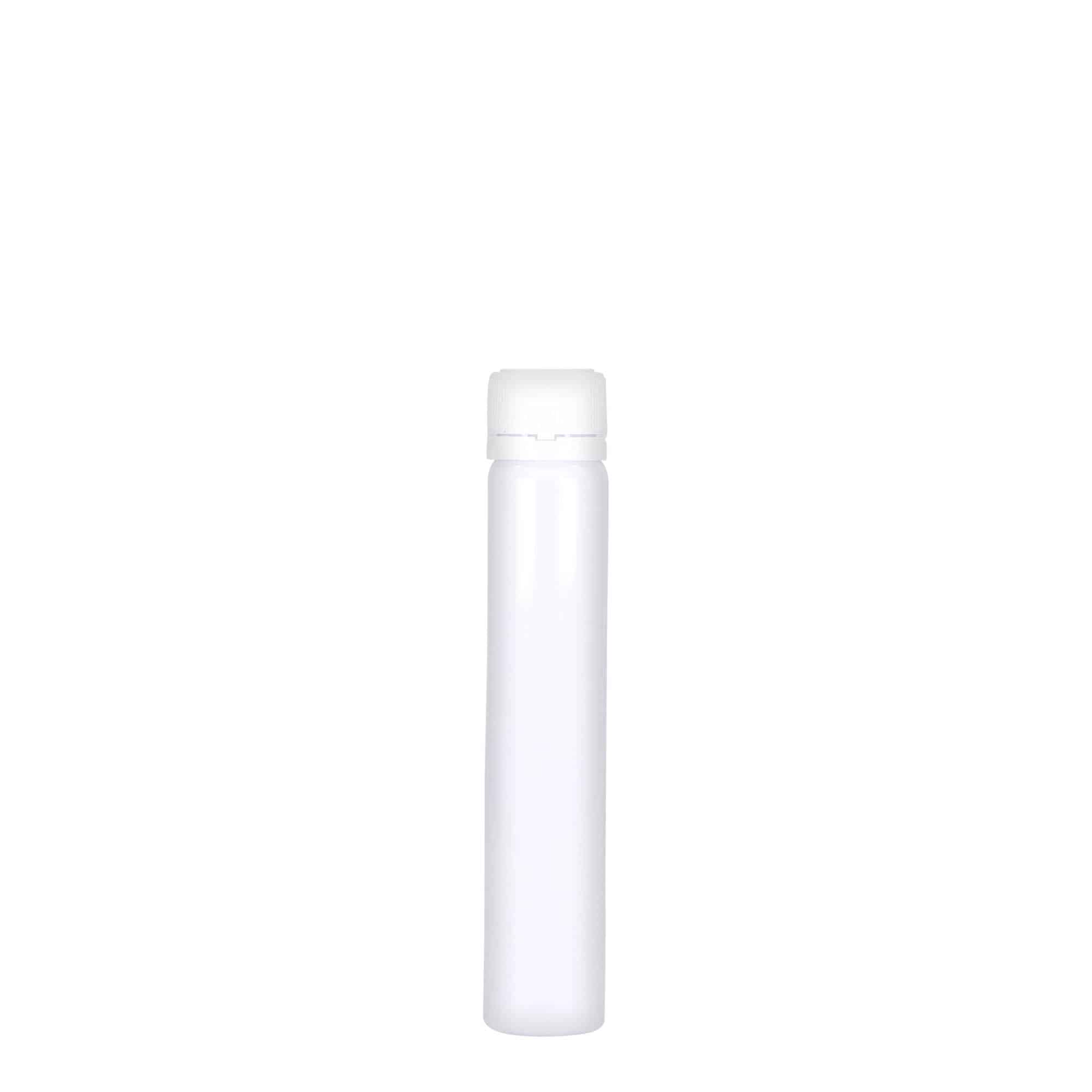 25 ml PET-cevčica, plastika, bela, otvor: navojni zatvarač
