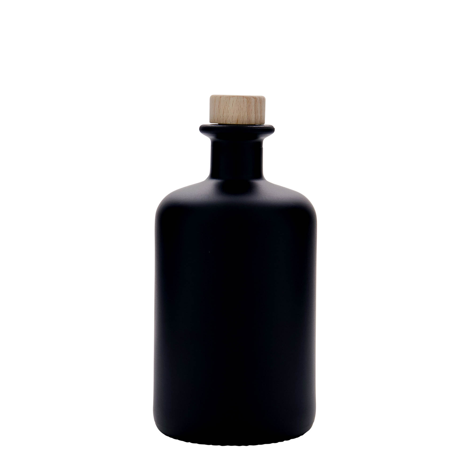 500 ml staklena flaša apotekarska, crna, otvor: pluta 500 ml staklena flaša apotekarska, crna, otvor: pluta