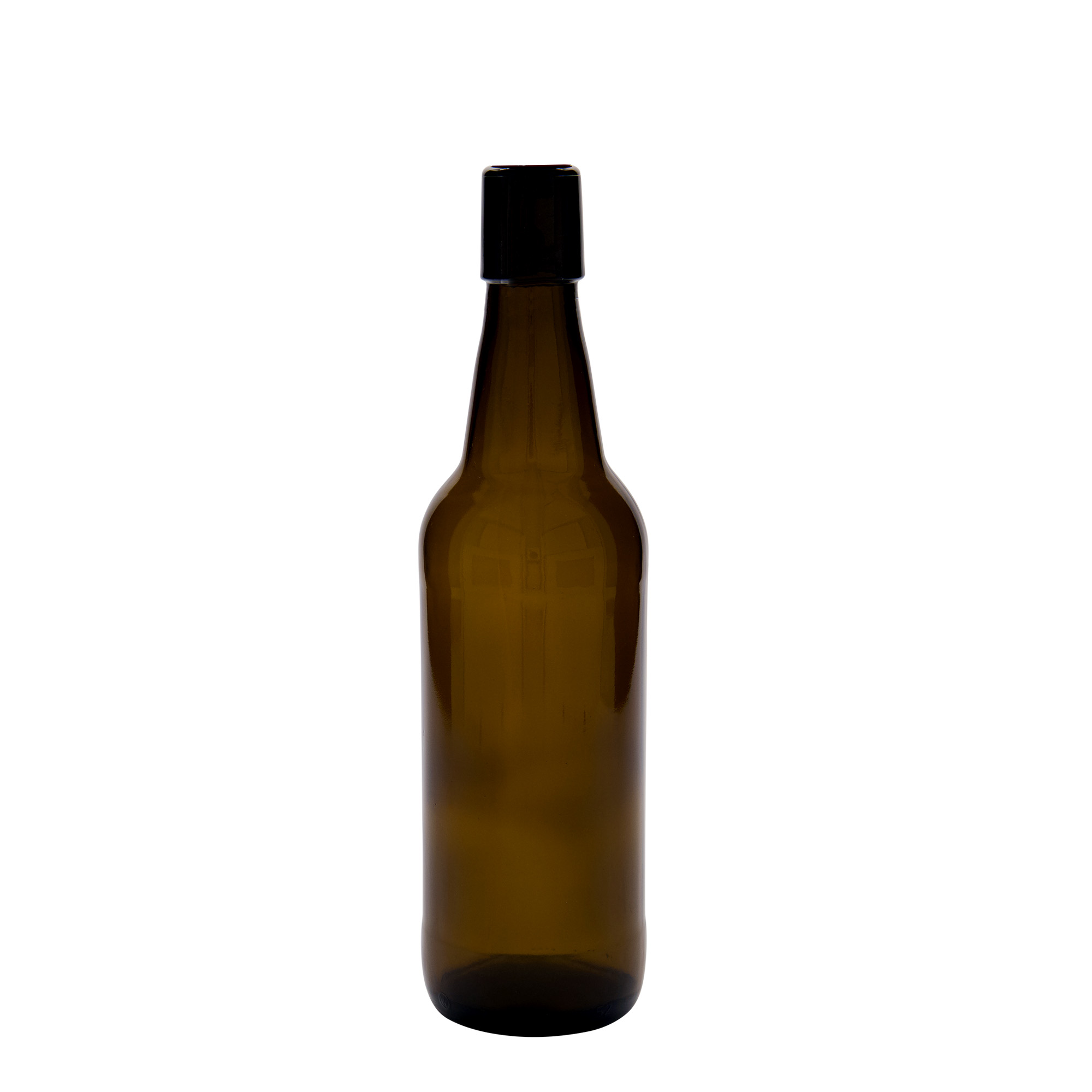 500 ml boca za pivo, staklena, braon, otvor: zatvarač sa polugom