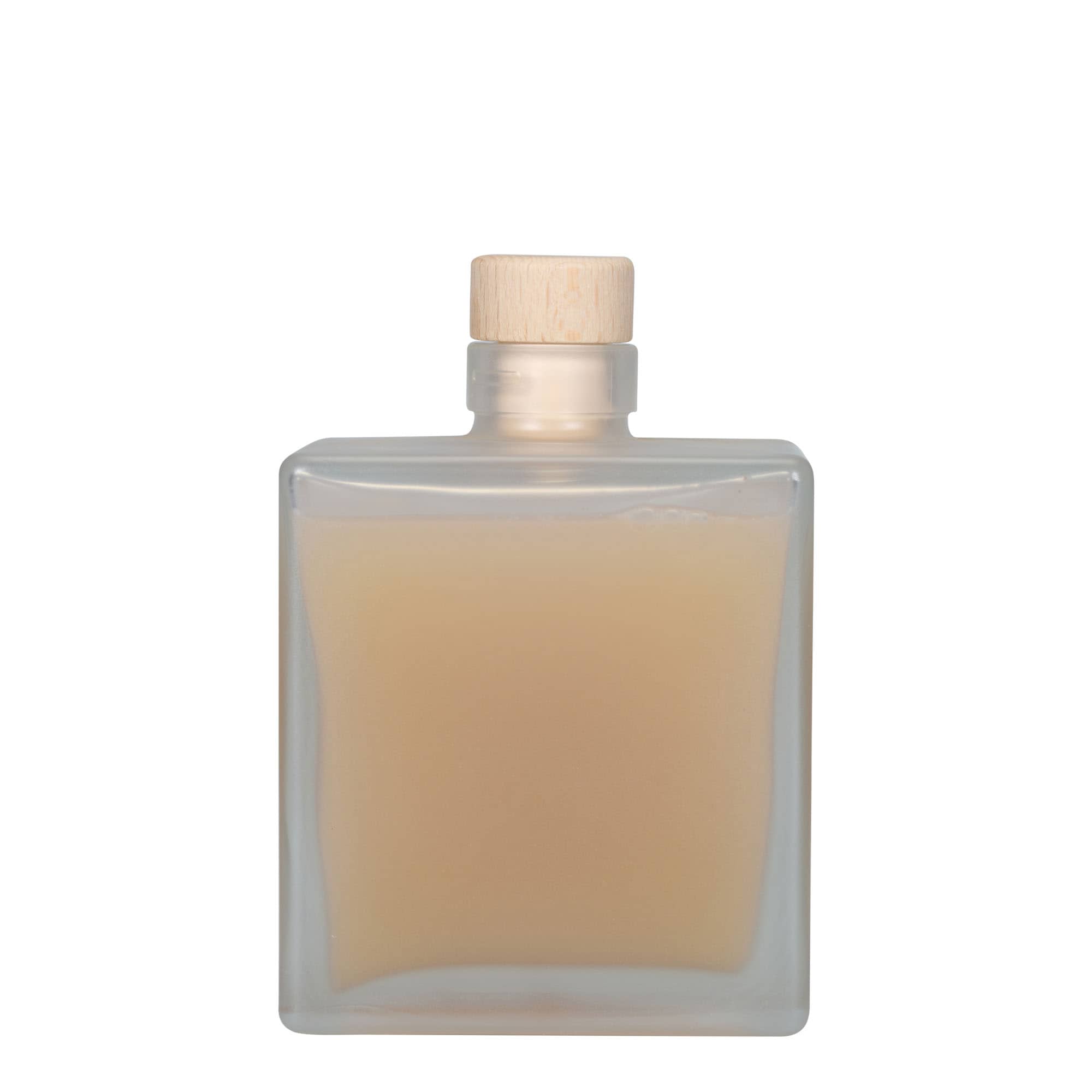 Staklena boca od 500 ml 'Cube', kvadratna, zaleđena, otvor: Plutani čep