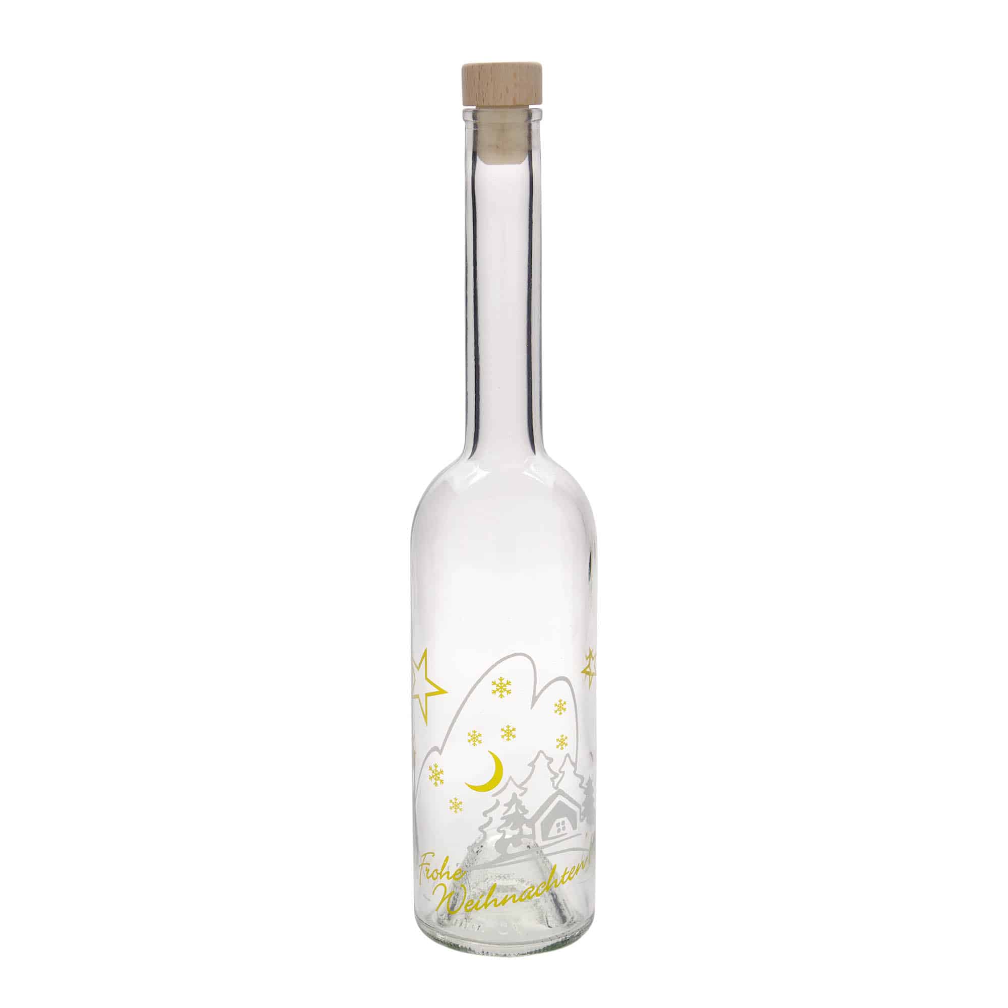 500 ml staklena boca 'Opera', motiv: božićna idila, grlo: čep