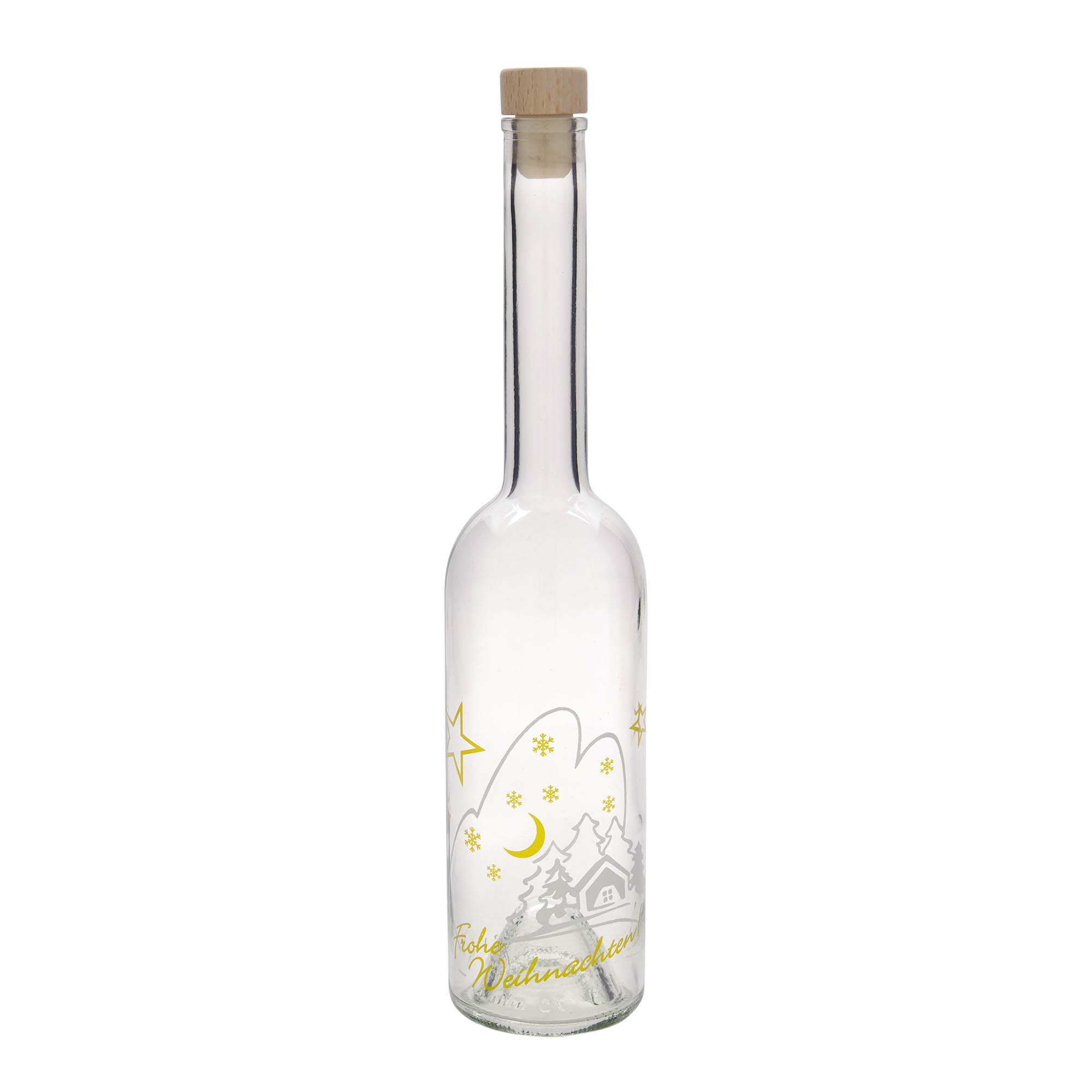 500 ml staklena boca 'Opera', motiv: božićna idila, grlo: čep