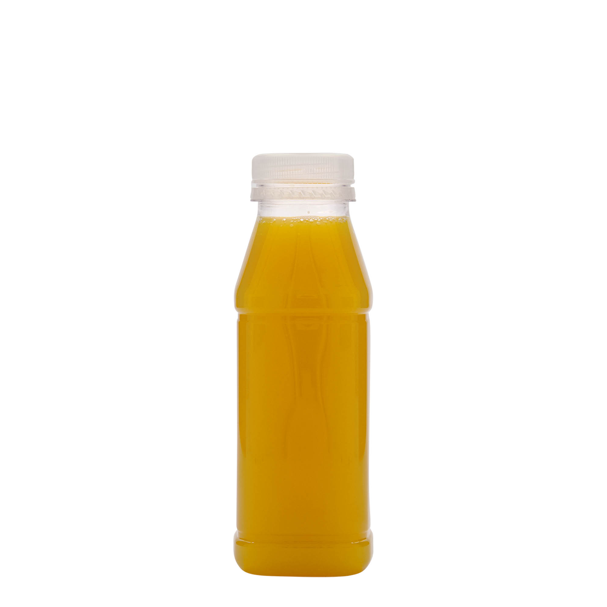 330 ml PET-flaša 'Milk and Juice Carré', kvadratna, plastika, grlo: 38 mm