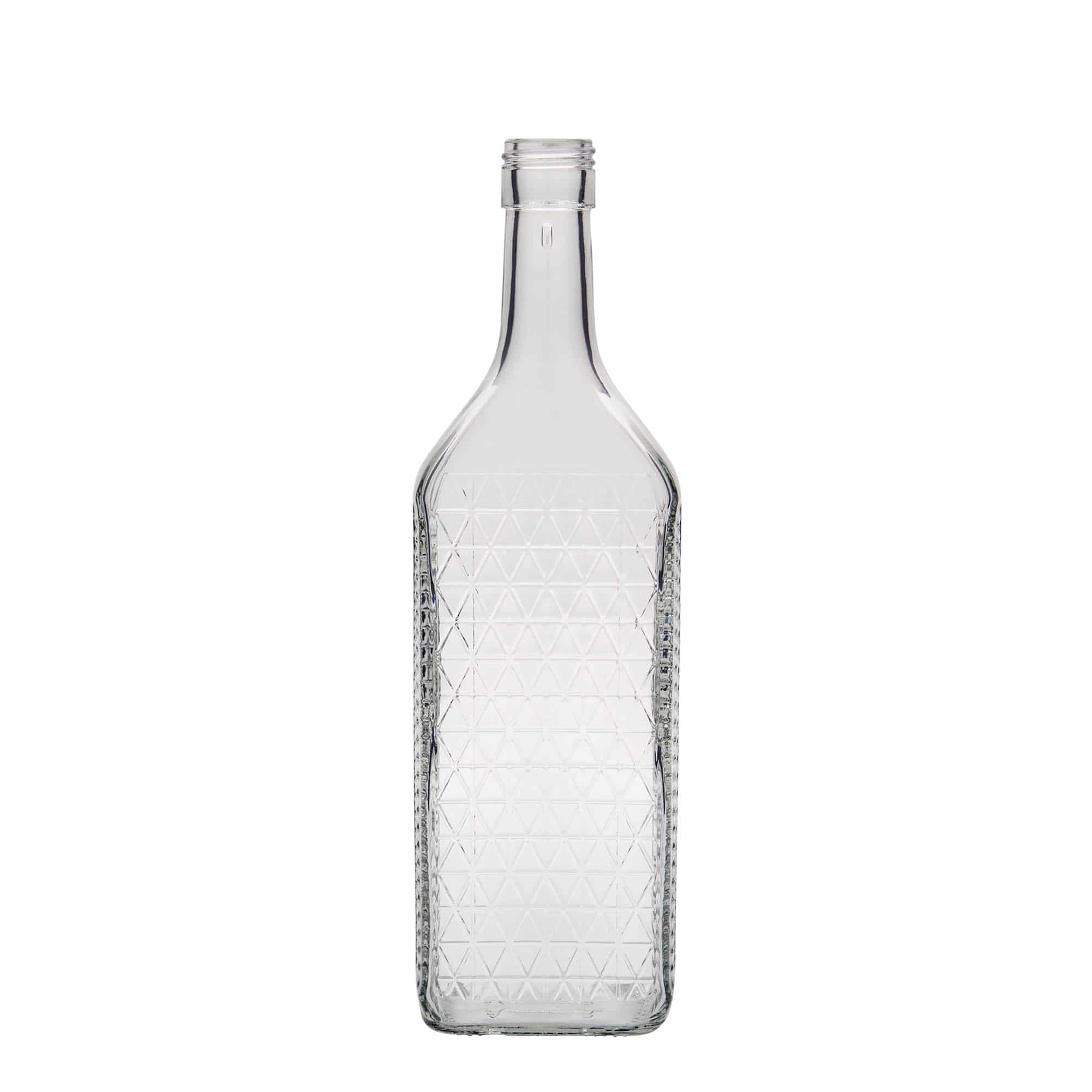 Staklena boca od 700 ml 'Caruso', pravougaona, otvor: PP 31,5 Staklena boca od 700 ml 'Caruso', pravougaona, otvor: PP 31,5
