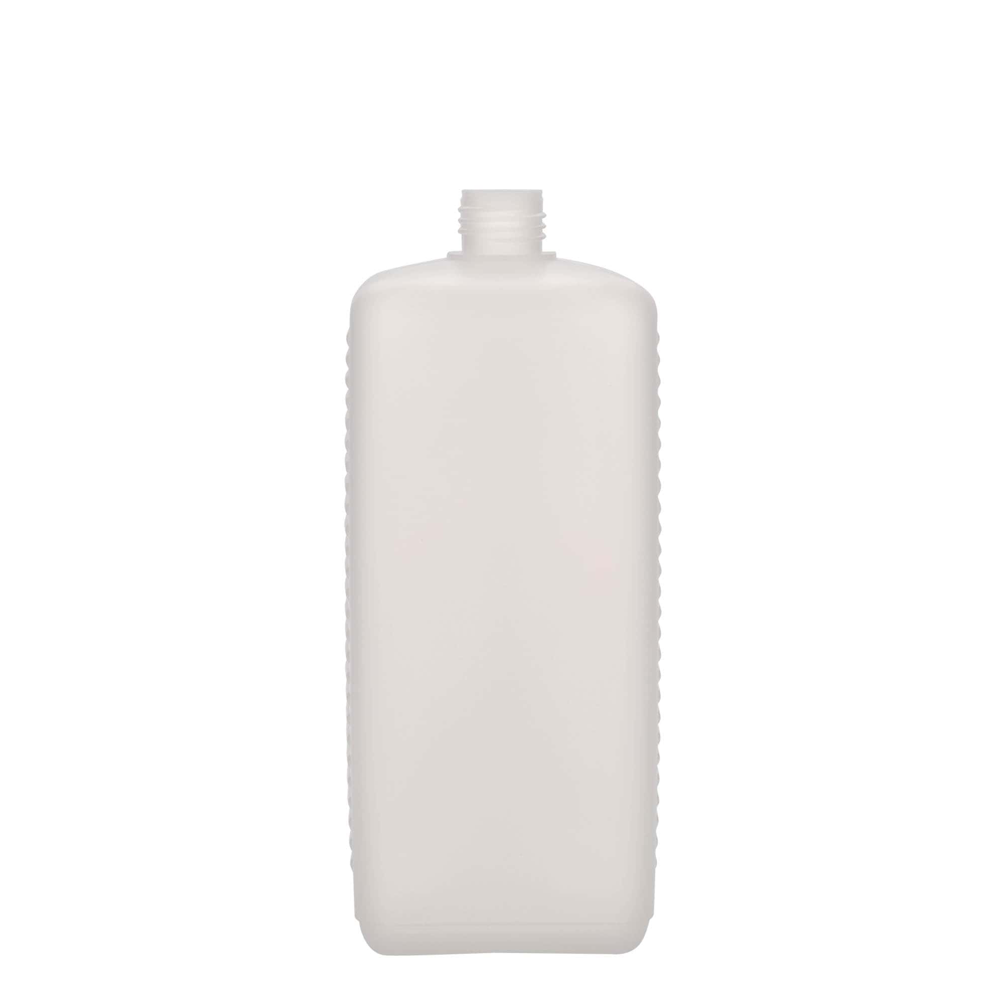 1.000 ml kanister boca, pravougaona, HDPE plastika, prirodna boja, otvor: DIN 25 EPE