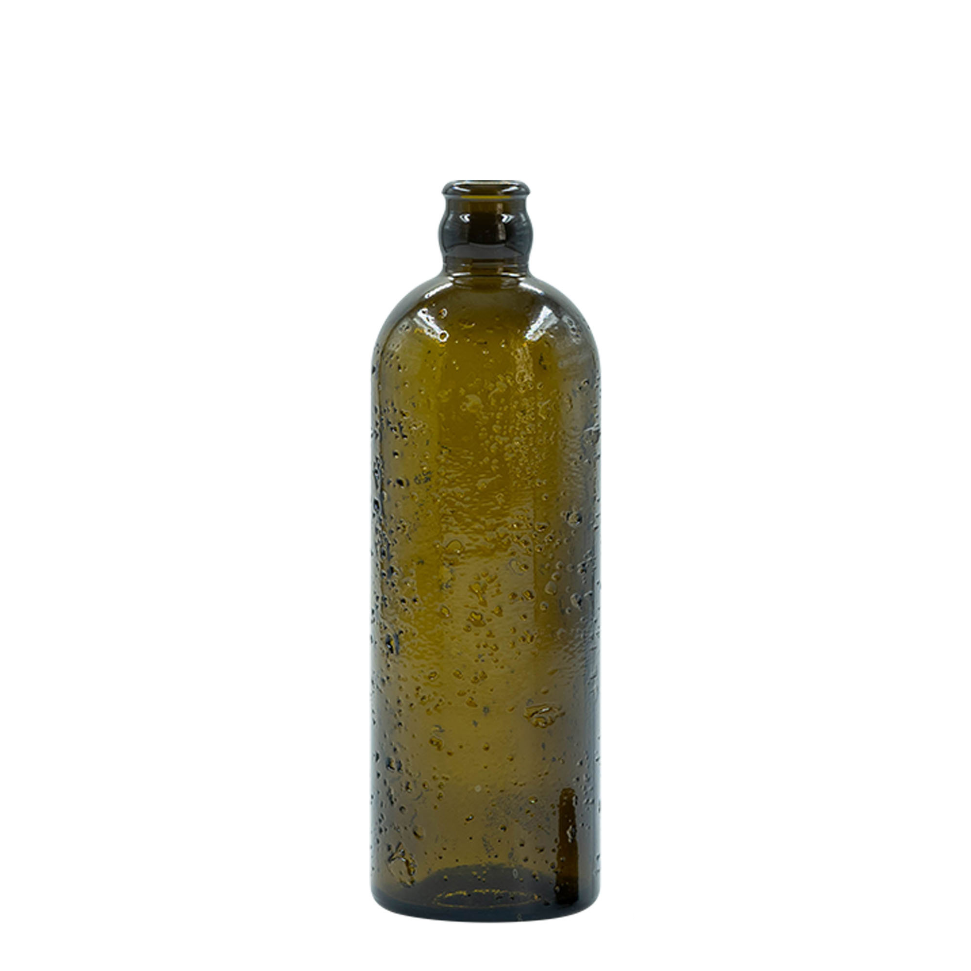 500 ml ručno rađena staklena flaša 'Bobber Jr', braon, grlo: čep