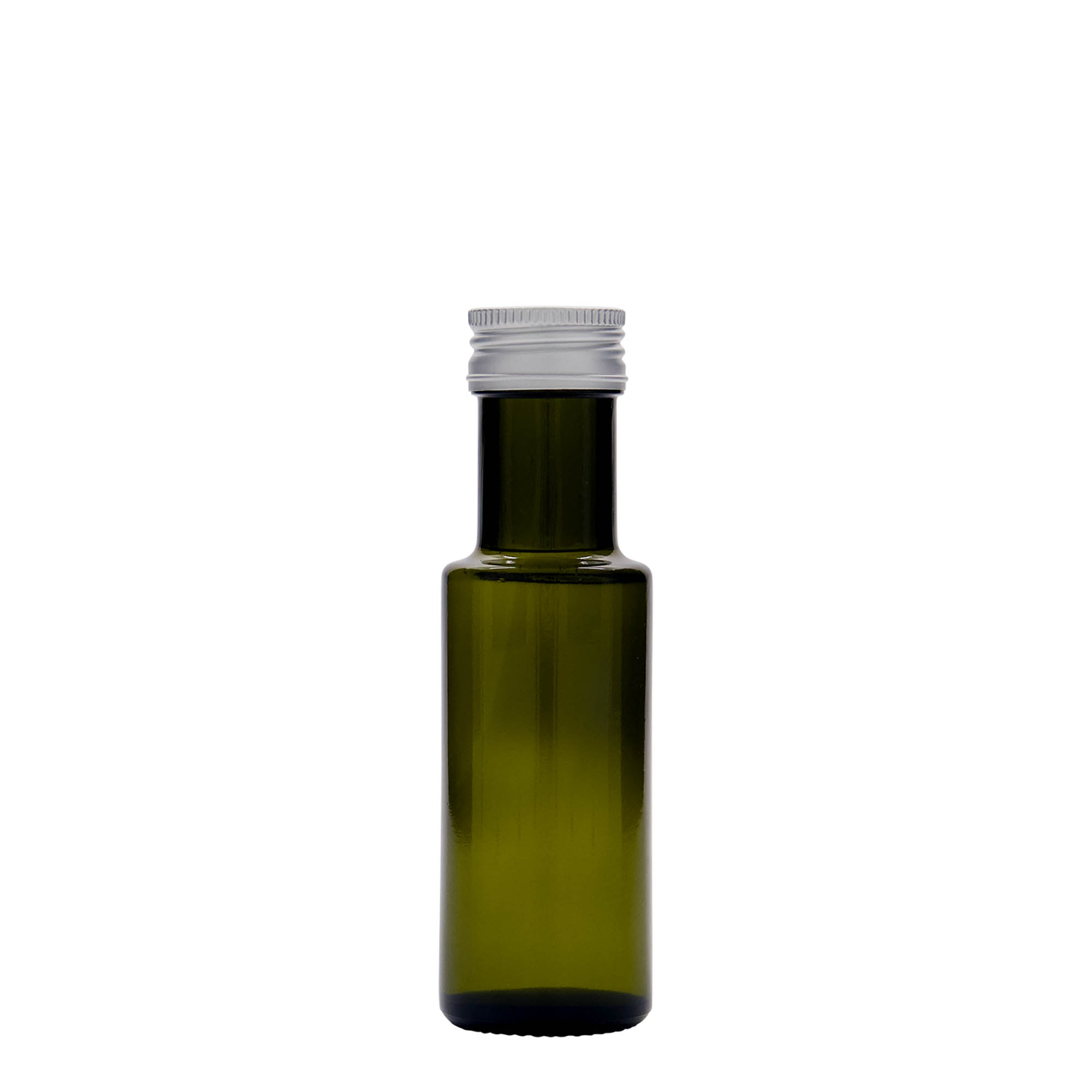 100 ml staklena flaša 'Dorica', antikno zelena, grlo: PP 31,5