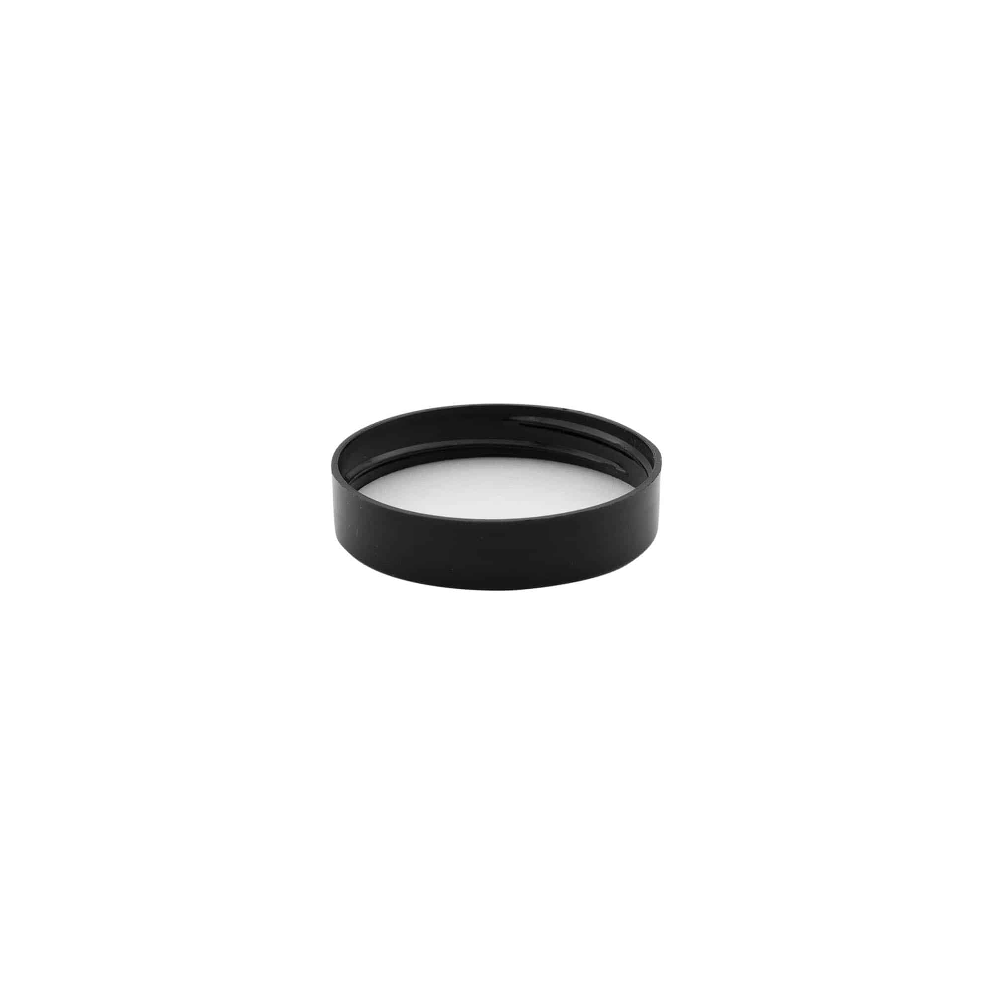 Zatvarač sa navojem, PP plastika, crni, za grlo: 48/400