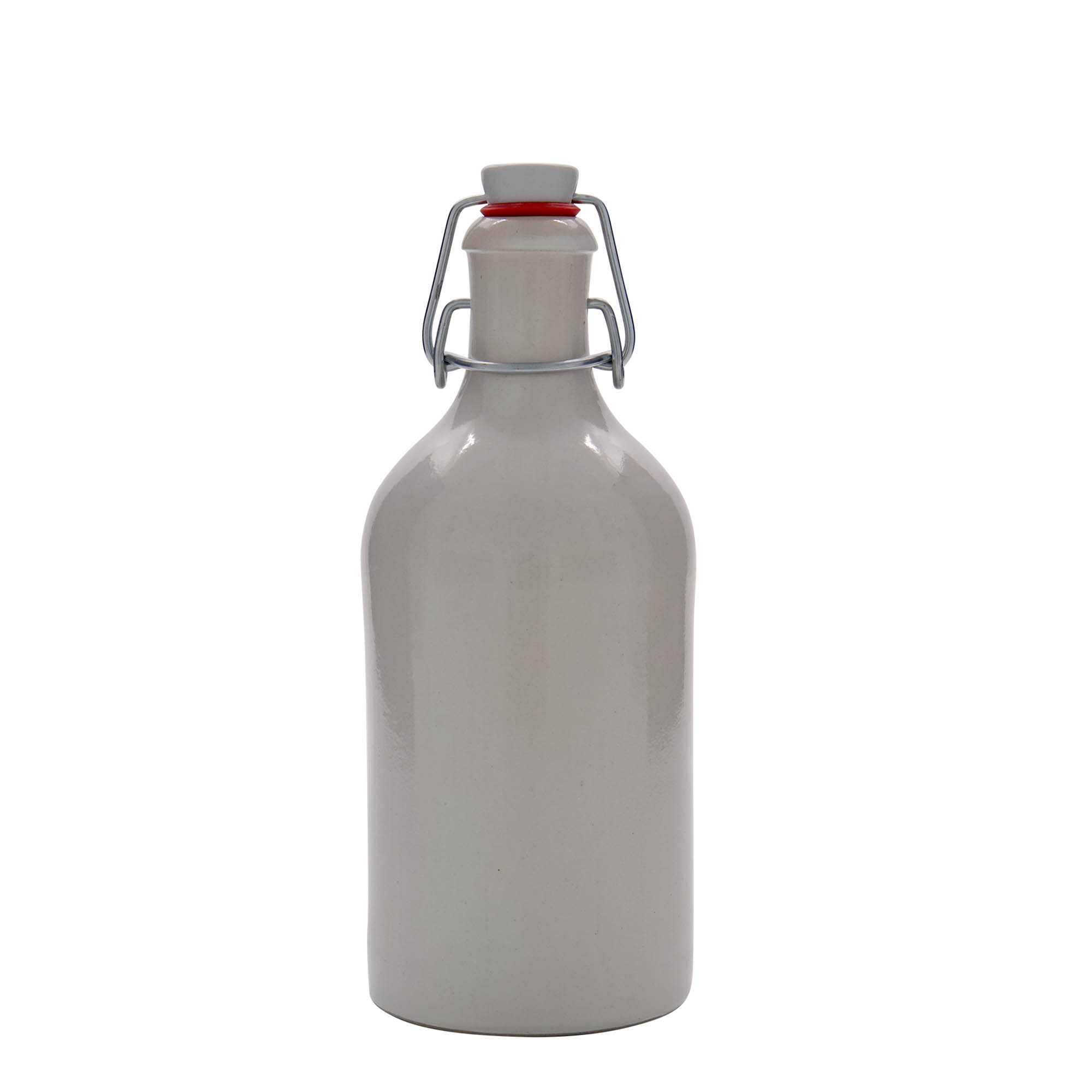 500 ml glineni bokal, kamenina, beo, otvor: zatvarač sa kopčom