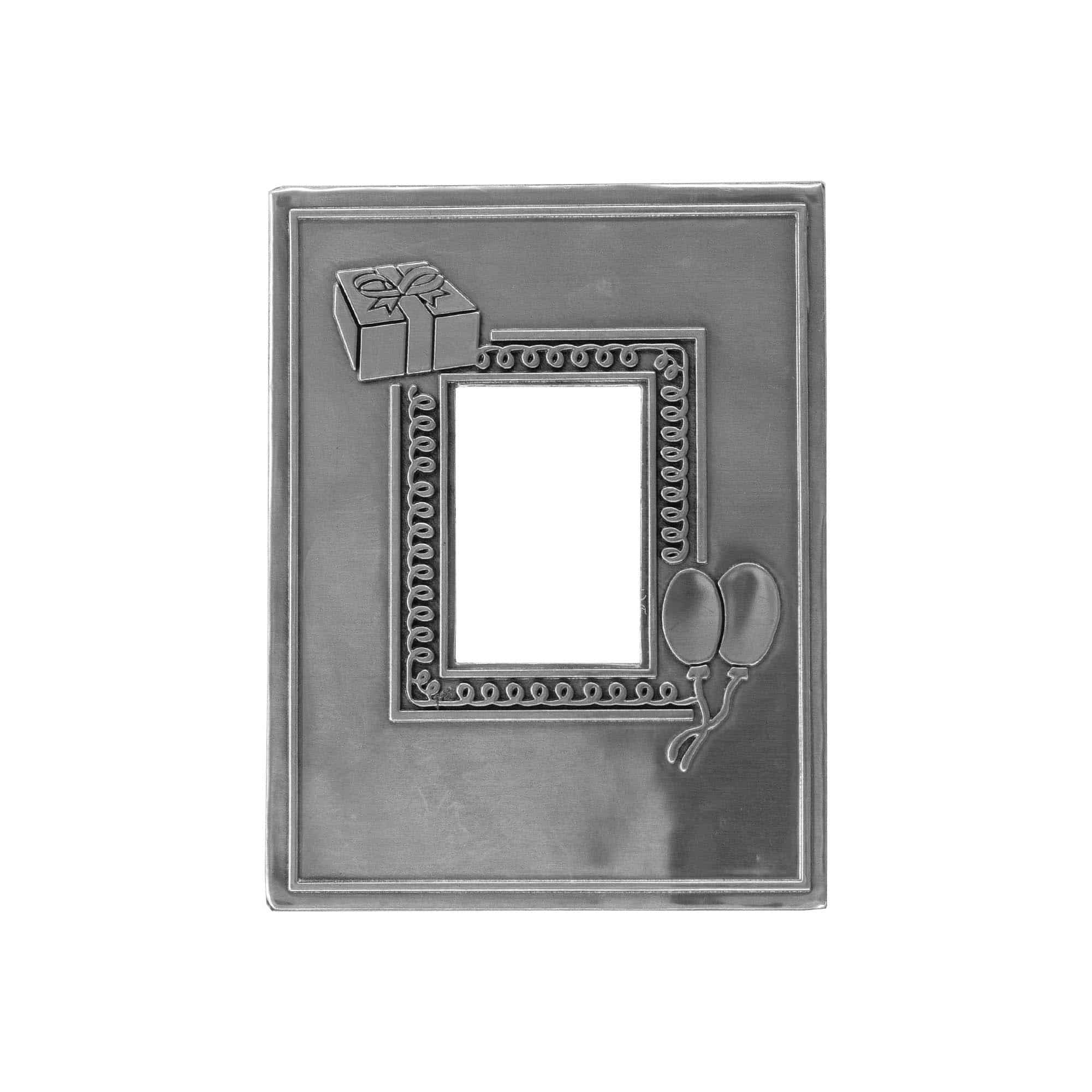 Limena etiketa 'Foto', pravougaona, metal, srebrna Limena etiketa 'Foto', pravougaona, metal, srebrna
