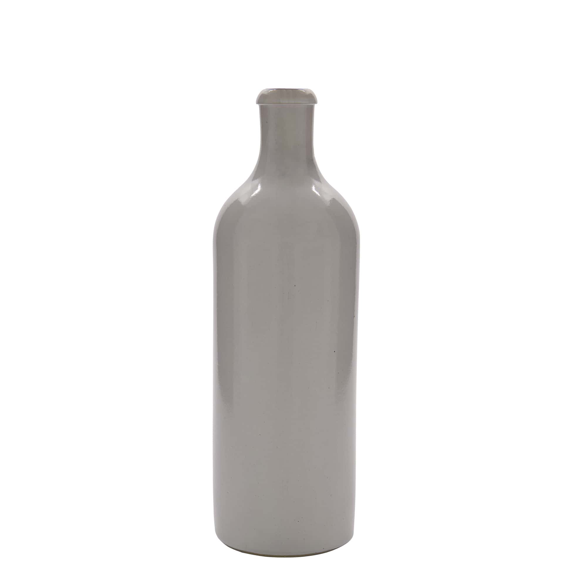 Glinena boca od 750 ml, keramika, bela, otvor: Zakretni vrh Glinena boca od 750 ml, keramika, bela, otvor: Zakretni vrh