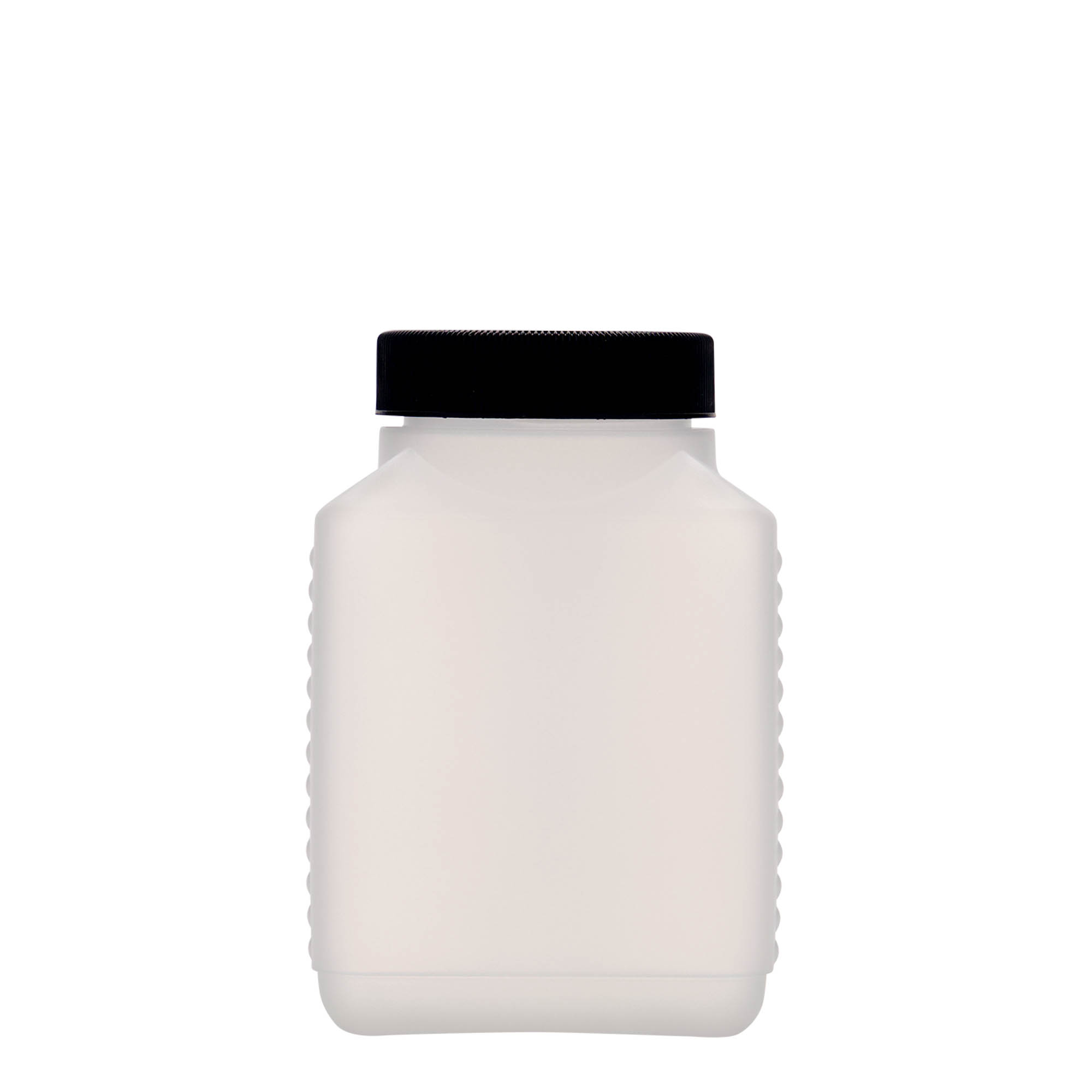 500 ml boca sa širokim grlom, pravougaona, HDPE plastika, prirodna boja, otvor: DIN 60 EPE 500 ml boca sa širokim grlom, pravougaona, HDPE plastika, prirodna boja, otvor: DIN 60 EPE