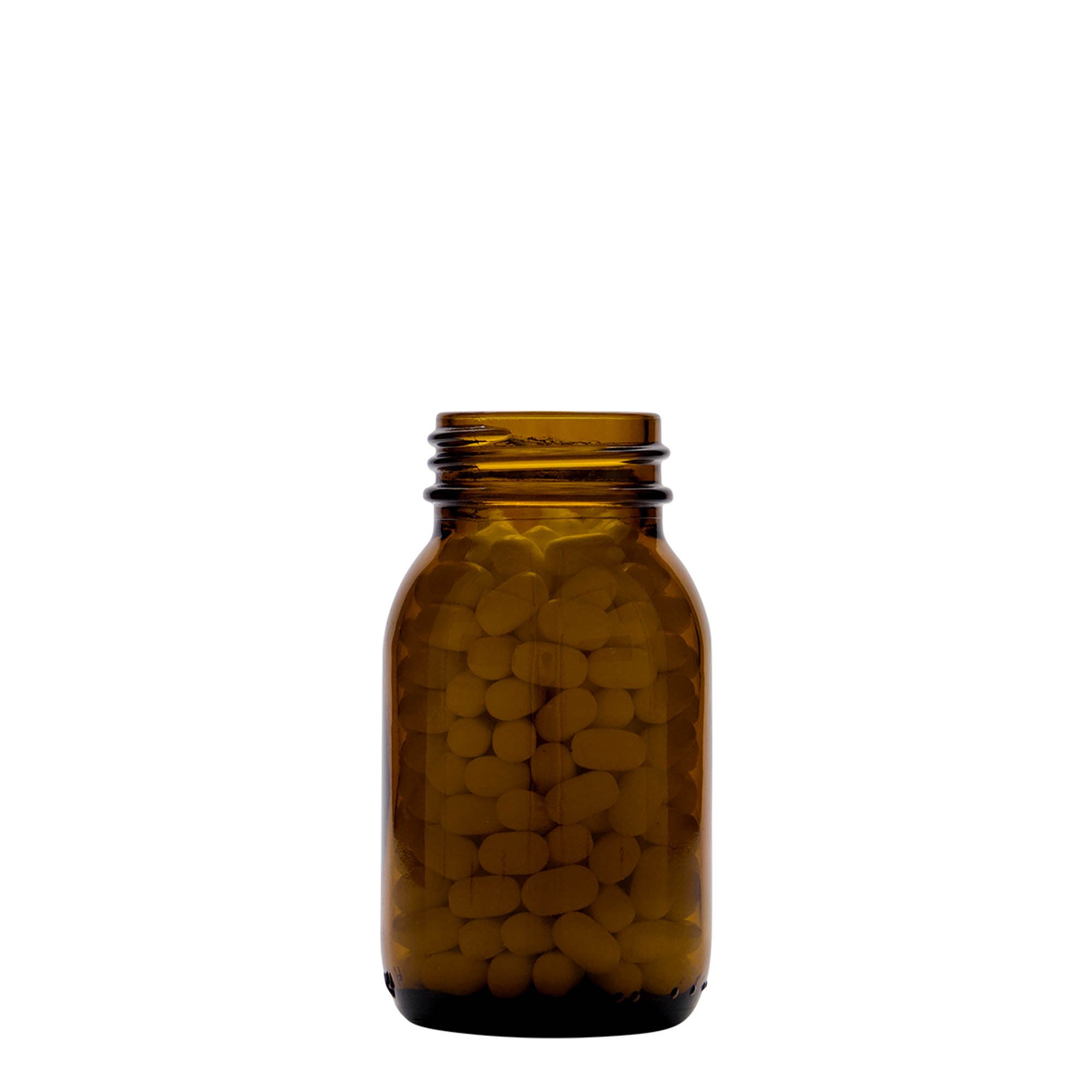125 ml tegle sa širokim grlom, braon, otvor: DIN 40