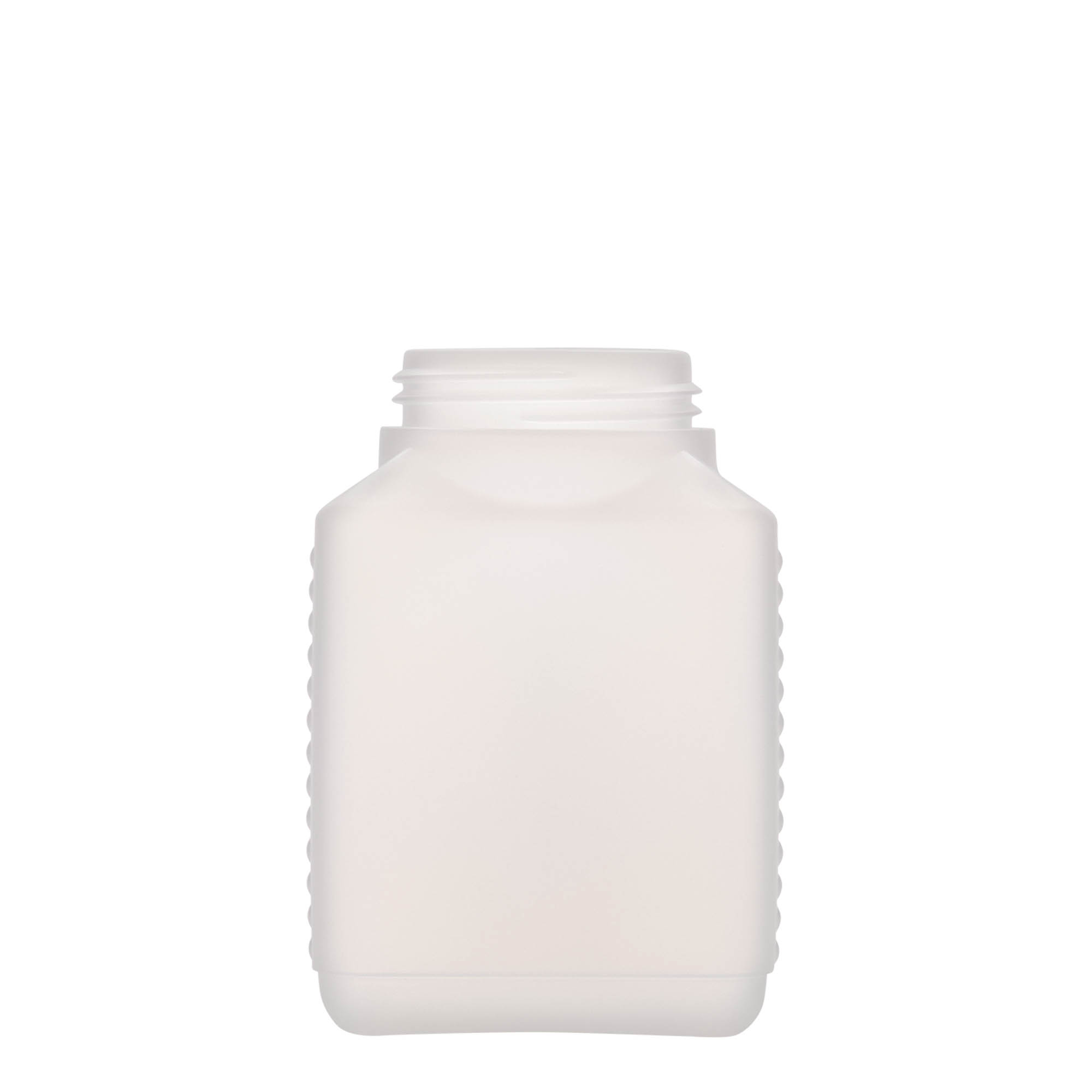 500 ml boca sa širokim grlom, pravougaona, HDPE plastika, prirodna boja, otvor: DIN 60 EPE 500 ml boca sa širokim grlom, pravougaona, HDPE plastika, prirodna boja, otvor: DIN 60 EPE