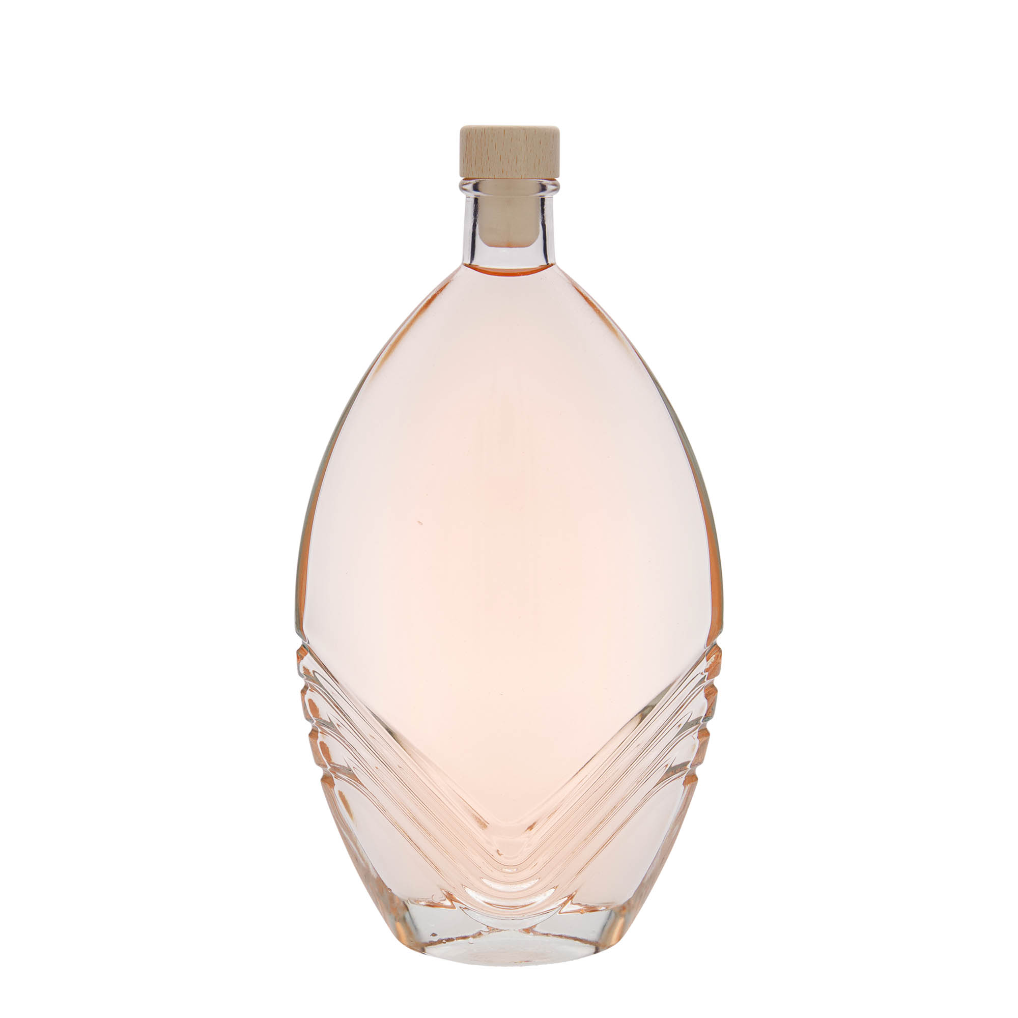 500 ml staklena flaša 'Florence', ovalna, otvor: čep 500 ml staklena flaša 'Florence', ovalna, otvor: čep