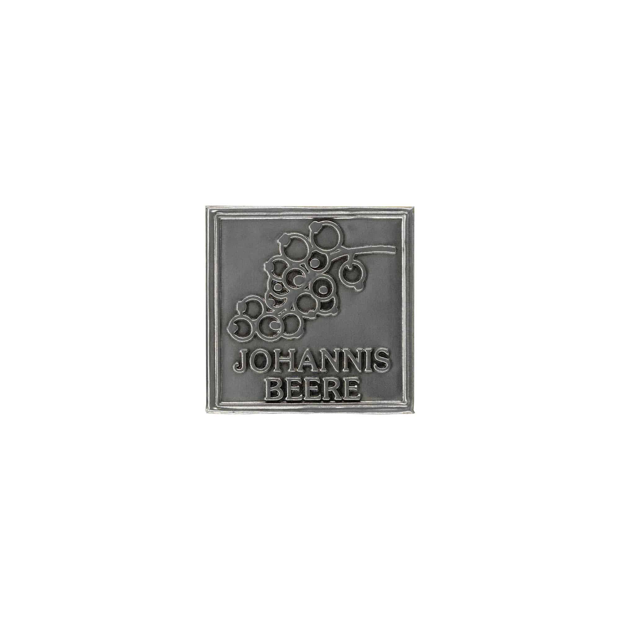 Limena etiketa 'Ribizla', kvadratna, metal, srebrna Limena etiketa 'Ribizla', kvadratna, metal, srebrna