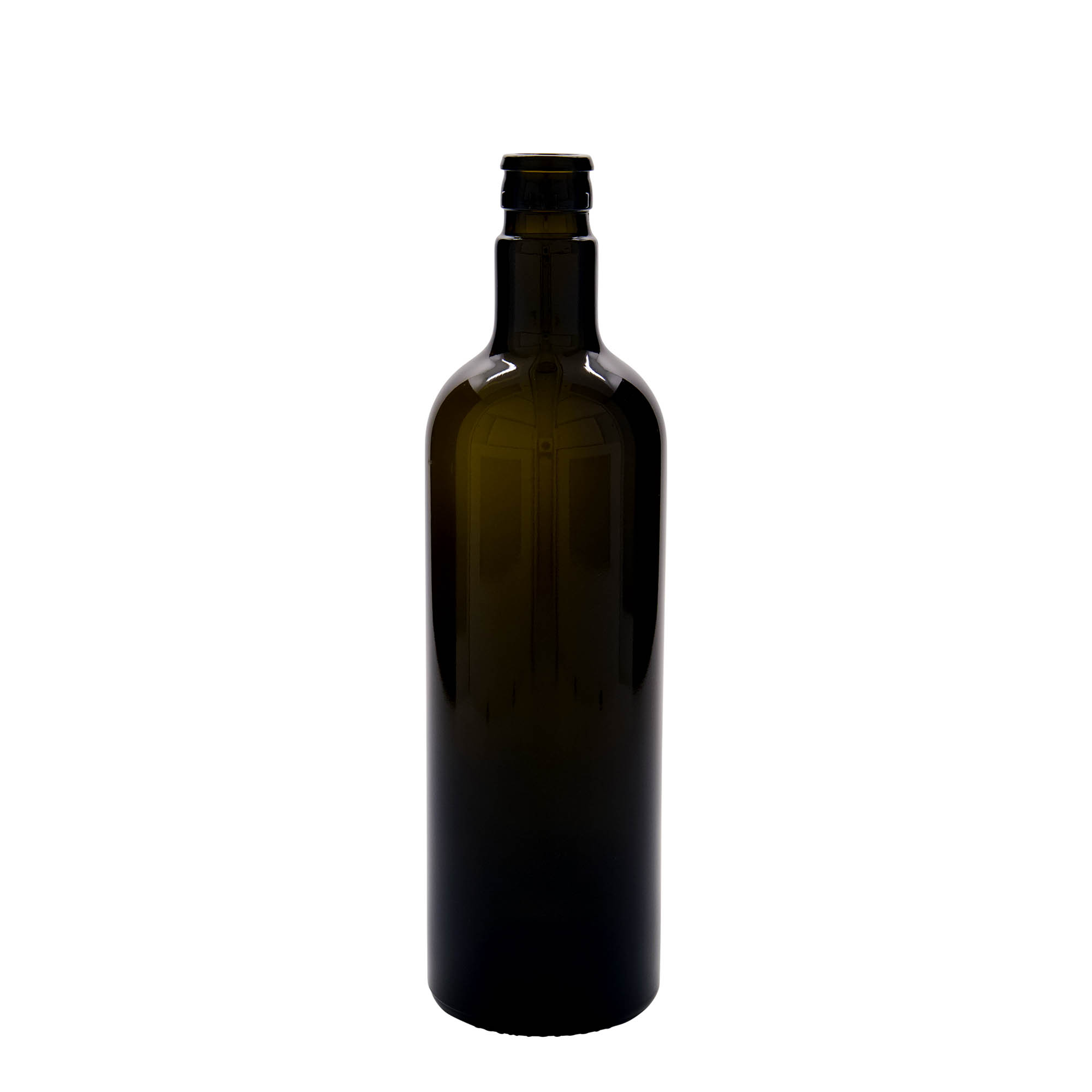 750 ml boca za sirće/ulje 'Willy New', staklo, antikno zeleno, grlo: DOP