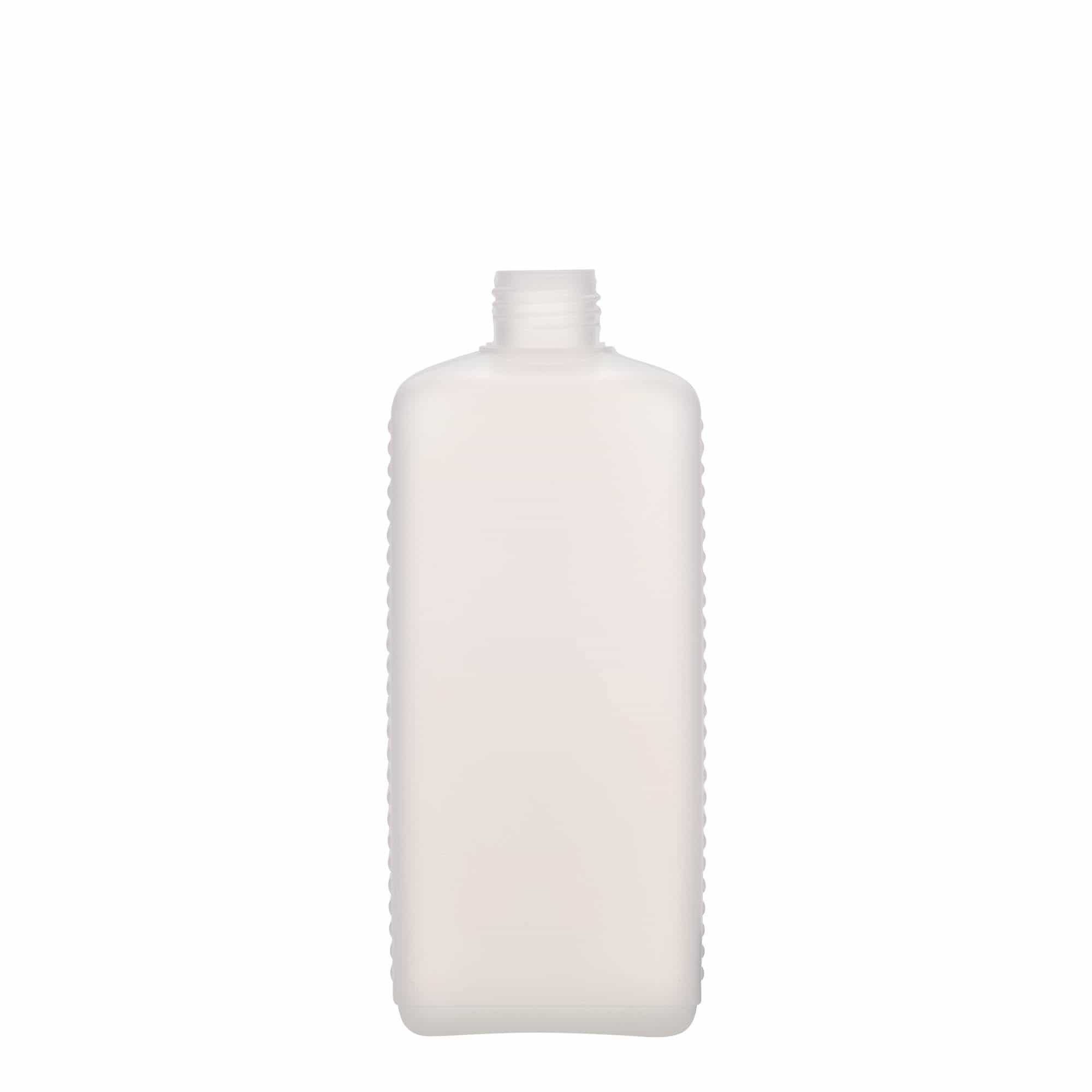 Kanister boca od 500 ml, pravougaona, HDPE plastika, natur, otvor: DIN 25 EPE Kanister boca od 500 ml, pravougaona, HDPE plastika, natur, otvor: DIN 25 EPE