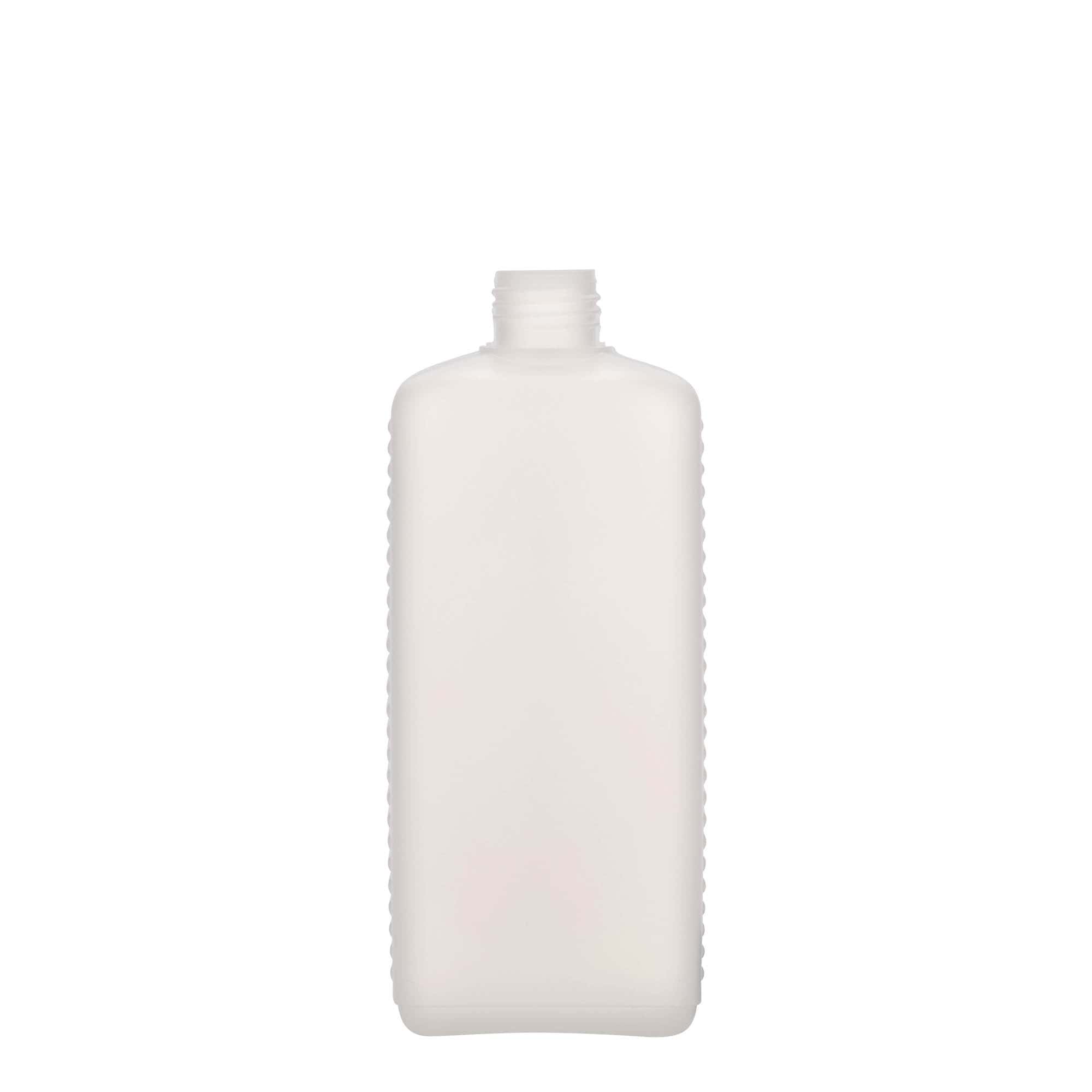 500 ml kanister flaša, pravougaona, HDPE plastika, prirodna, otvor: DIN 25 EPE
