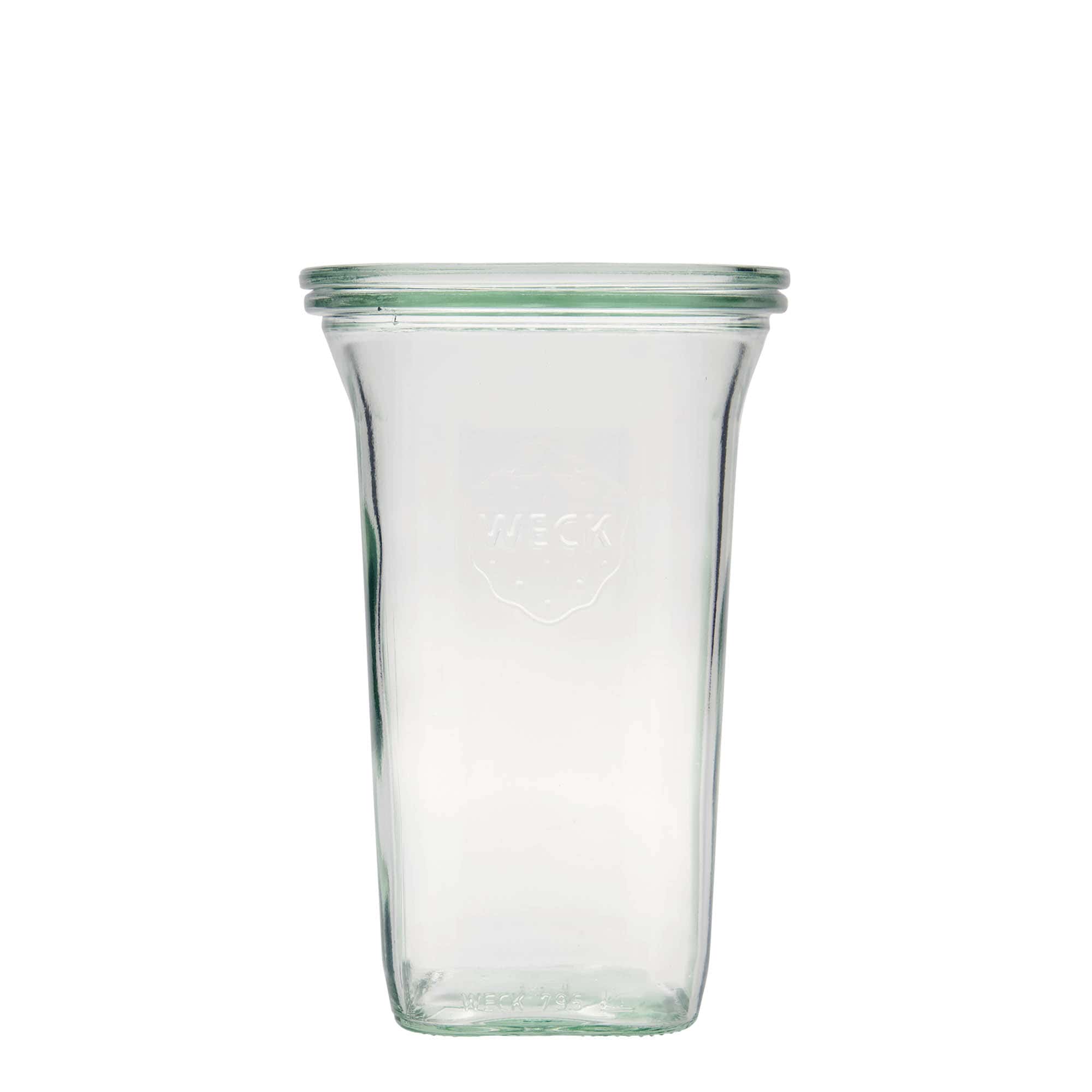 WECK kvadro tegle od 795 ml, kvadratna, otvor: Okrugli rub WECK kvadro tegle od 795 ml, kvadratna, otvor: Okrugli rub
