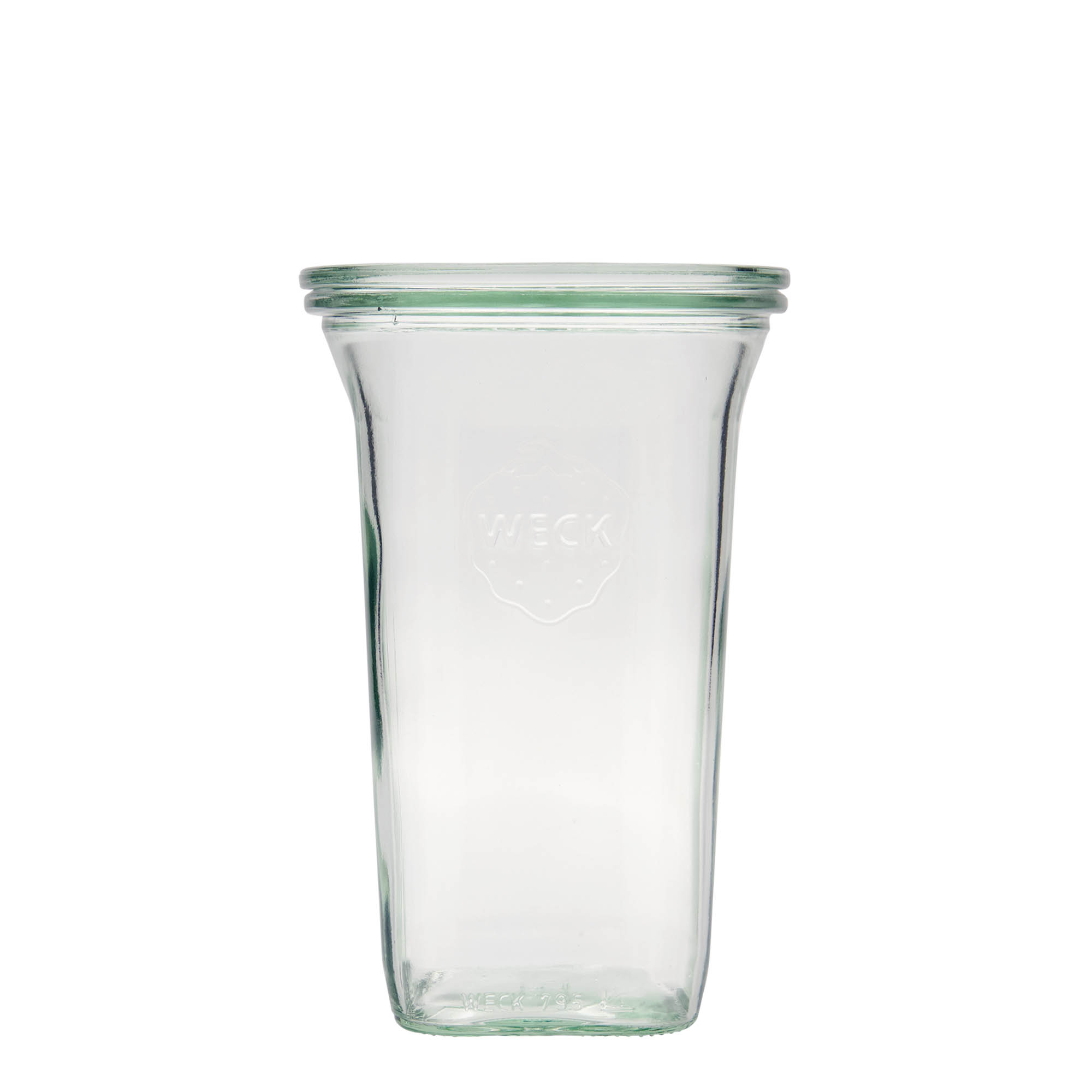 795 ml WECK-Quadroglas, kvadratno, otvor: okrugli rub 795 ml WECK-Quadroglas, kvadratno, otvor: okrugli rub