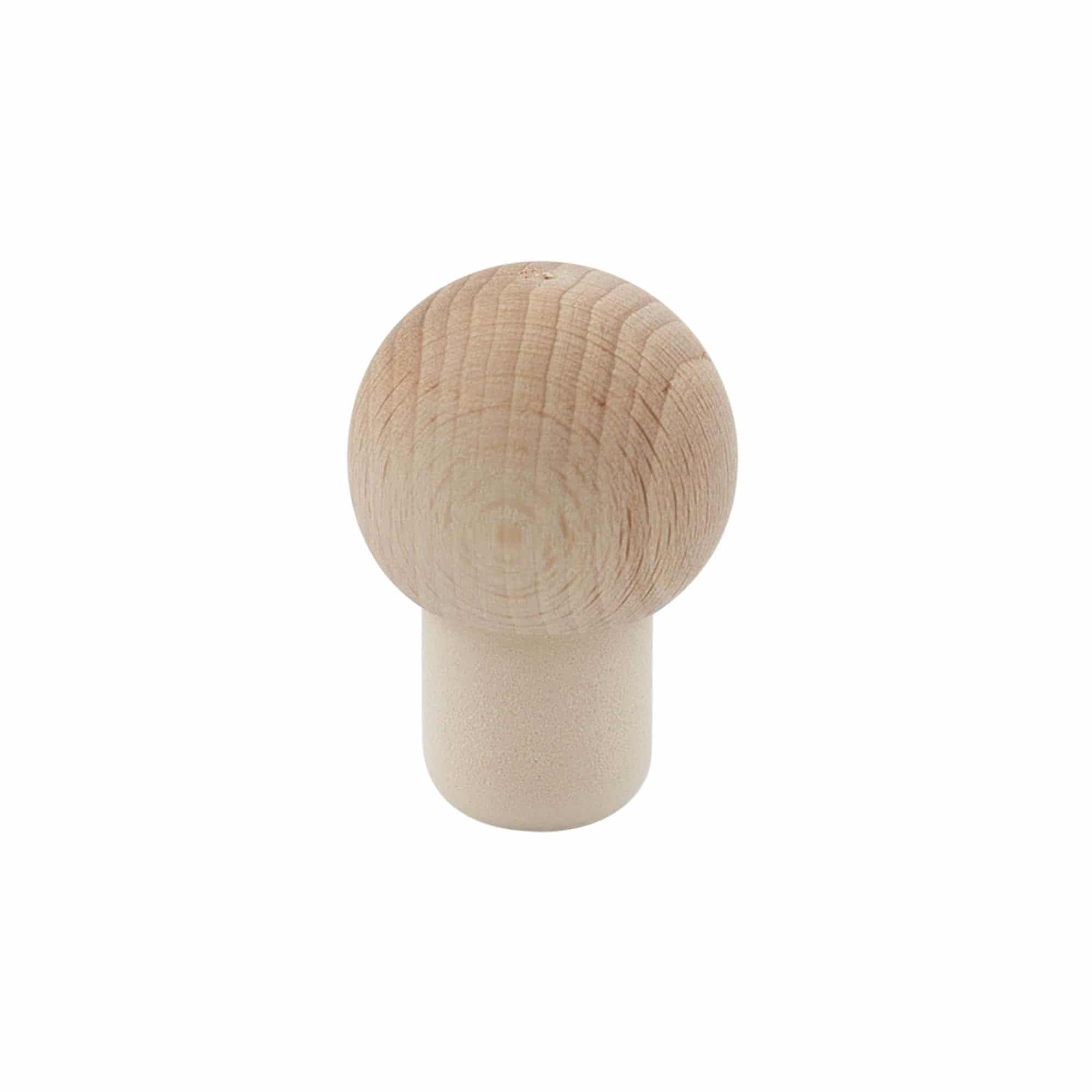 Čep za ručku 19 mm 'Kugla', drvo/plastika, za otvor: čep