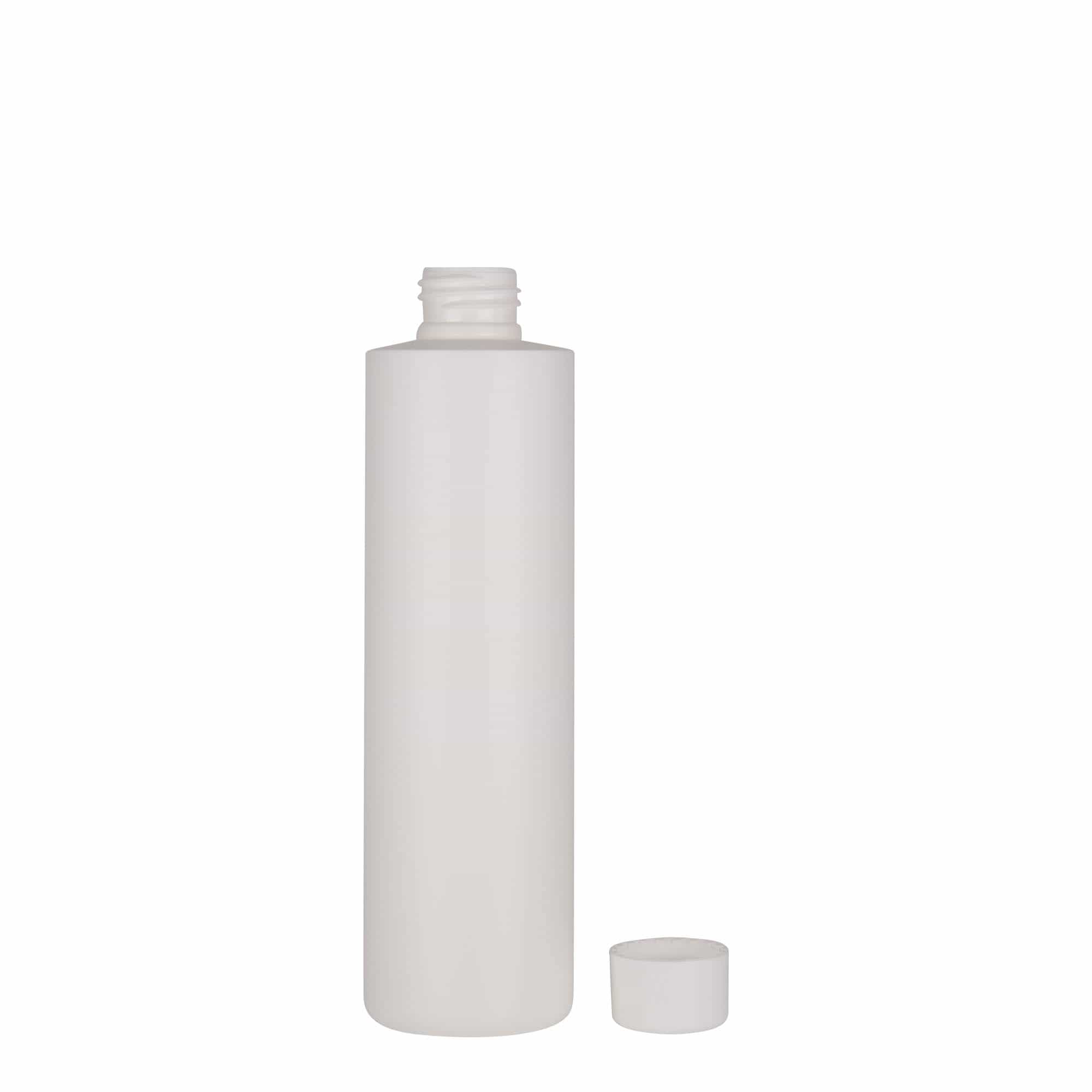 Plastična boca od 250 ml 'Pipe', Green HDPE, bela, otvor: 24/410