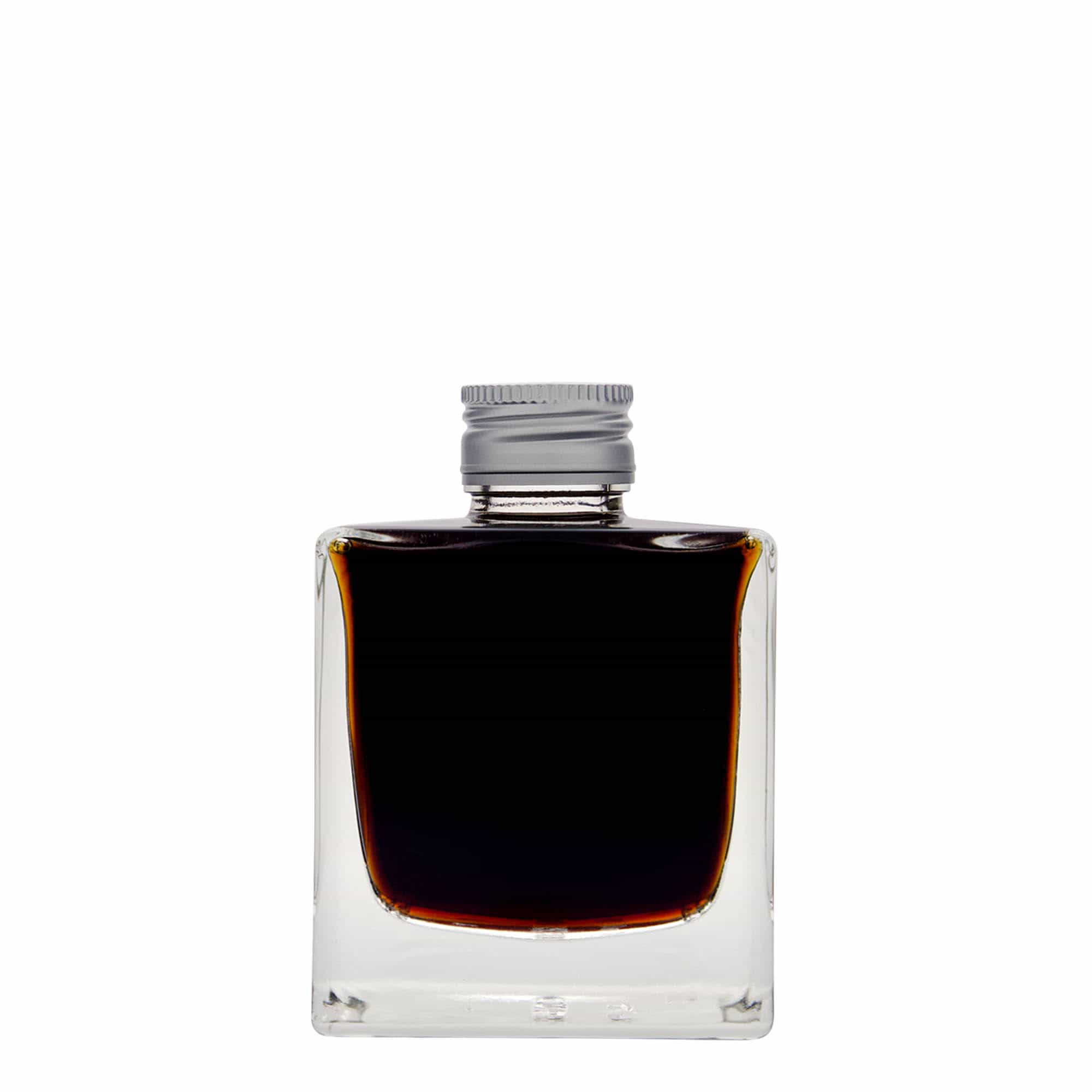 Staklena boca od 200 ml 'Cube', kvadratna, otvor: PP 28