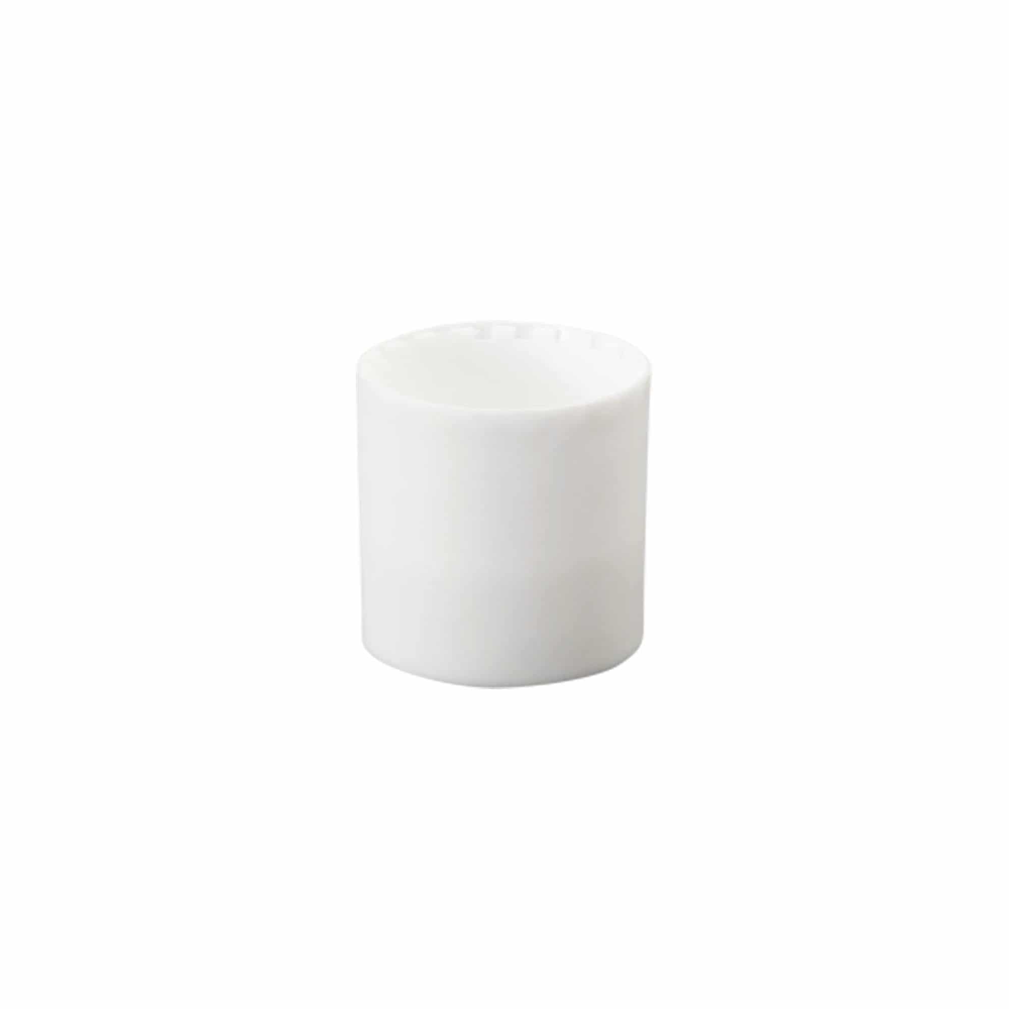 Zatvarač sa navojem Disc Top, PP plastika, bela, za otvor: 24/410