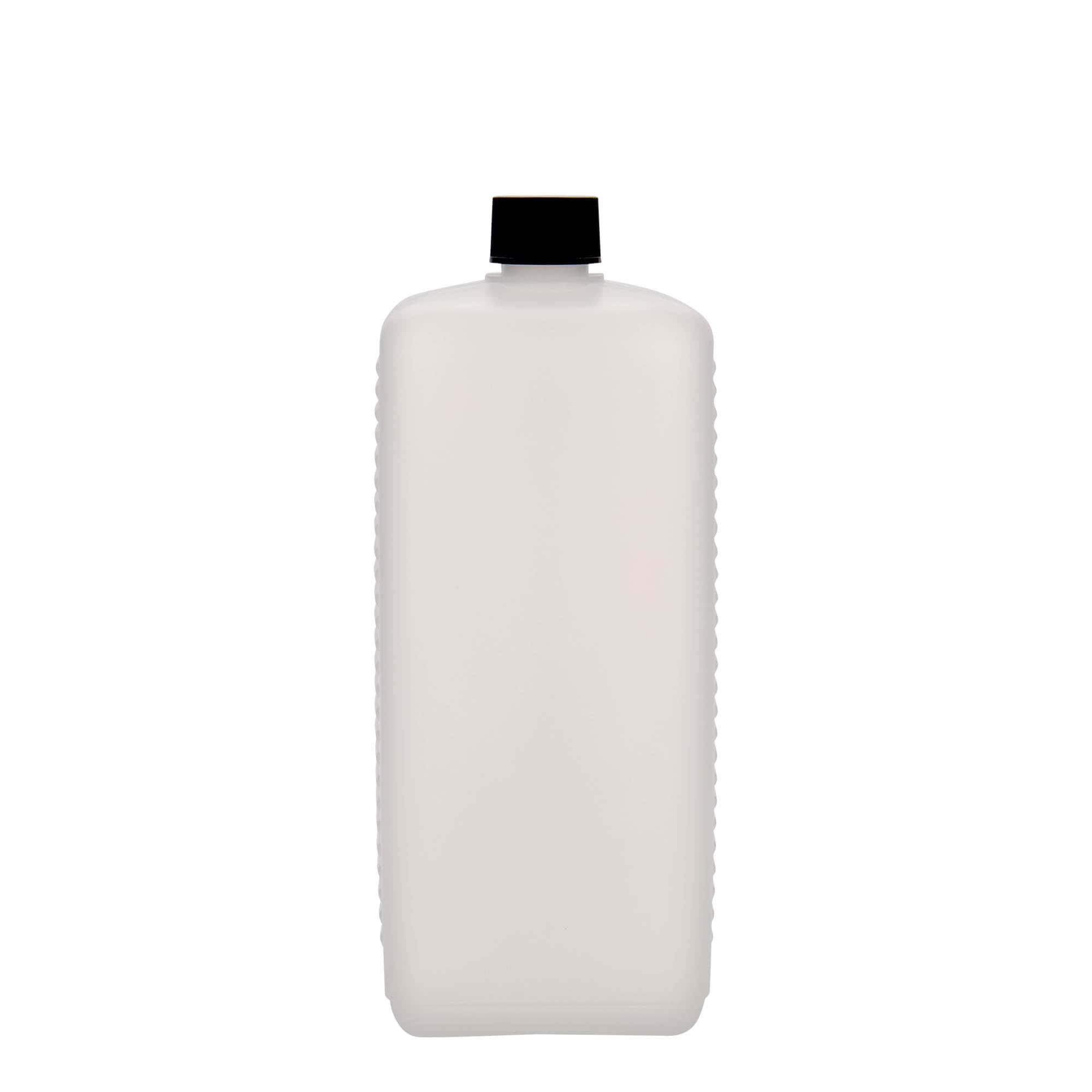 1.000 ml kanister boca, pravougaona, HDPE plastika, prirodna boja, otvor: DIN 25 EPE