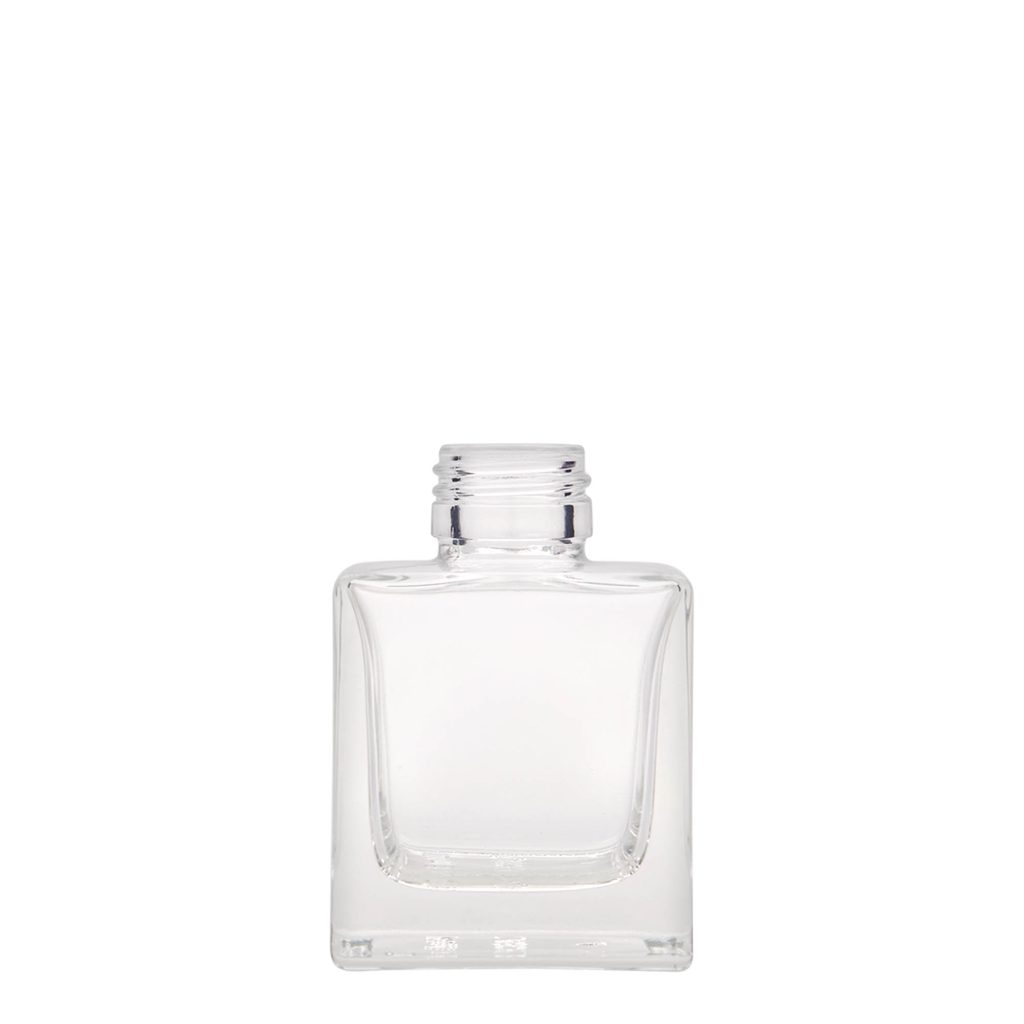 100 ml staklena flaša 'Cube', kvadratna, grlo: PP 28 100 ml staklena flaša 'Cube', kvadratna, grlo: PP 28
