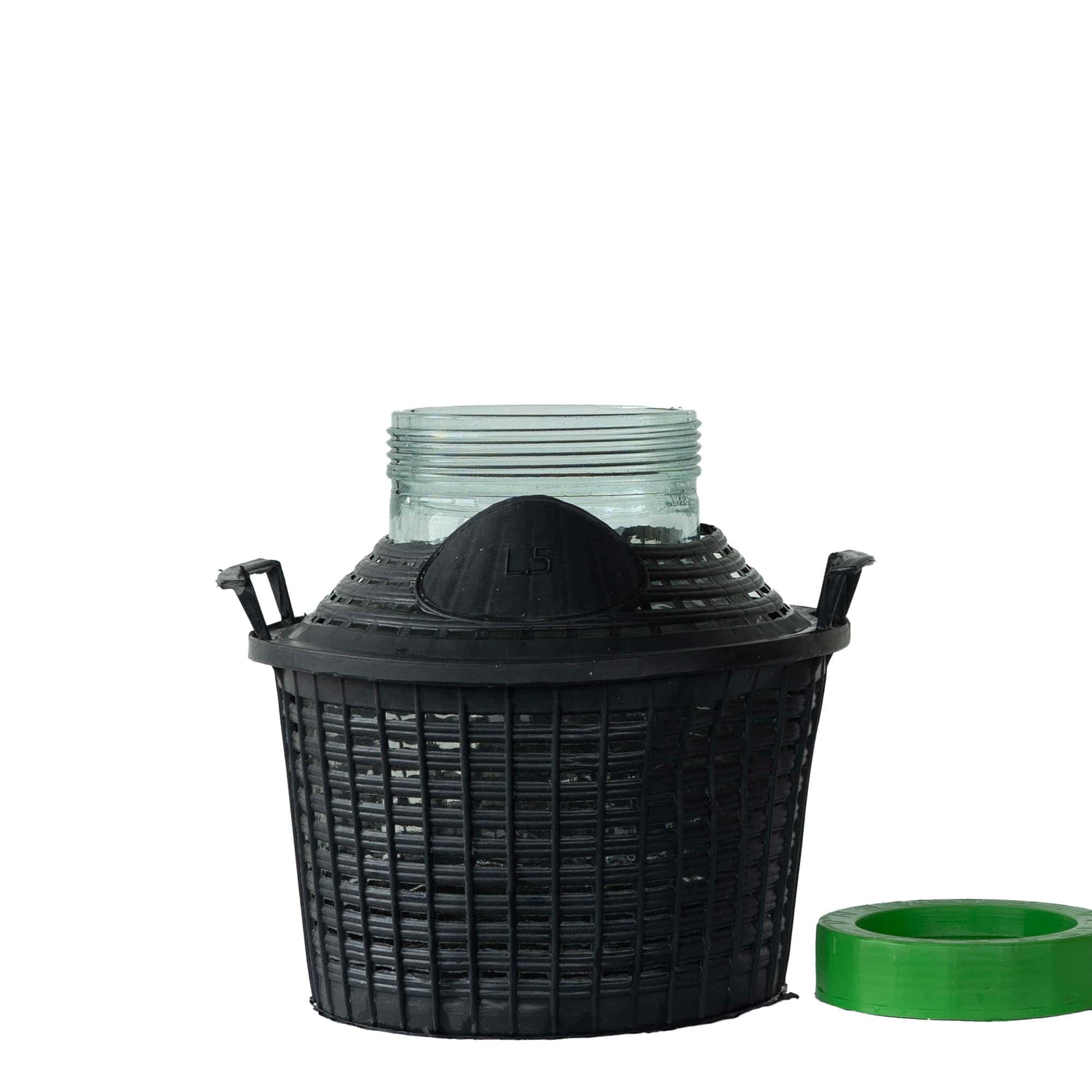 5 l balonska boca širokog grla, staklo, otvor: navojni zatvarač