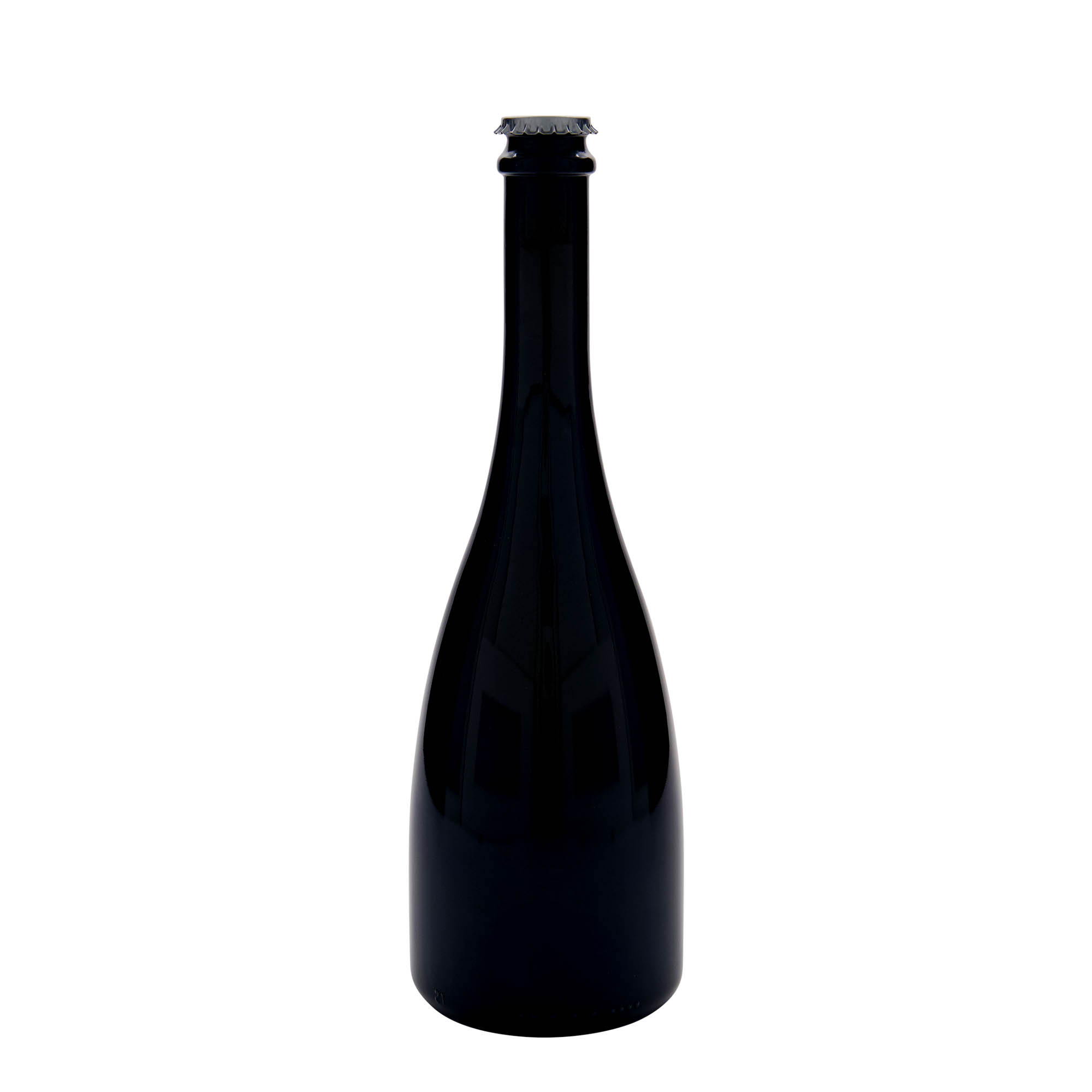 750 ml flaša za pivo/šampanjac 'Tosca', staklo, antikno zelena, otvor: krunski čep