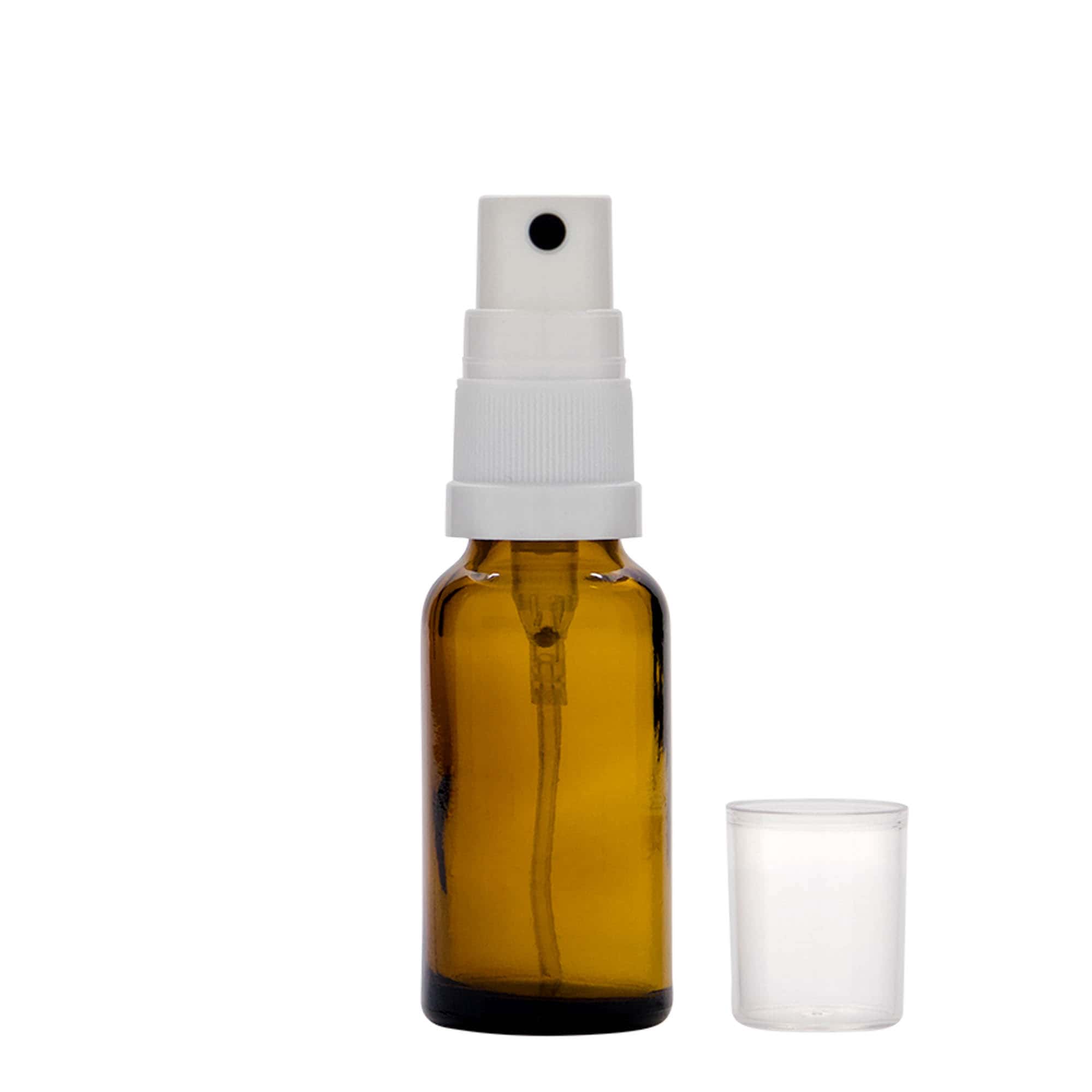 20 ml bočica za prskanje, medicinska, staklena, braon, grlo: DIN 18