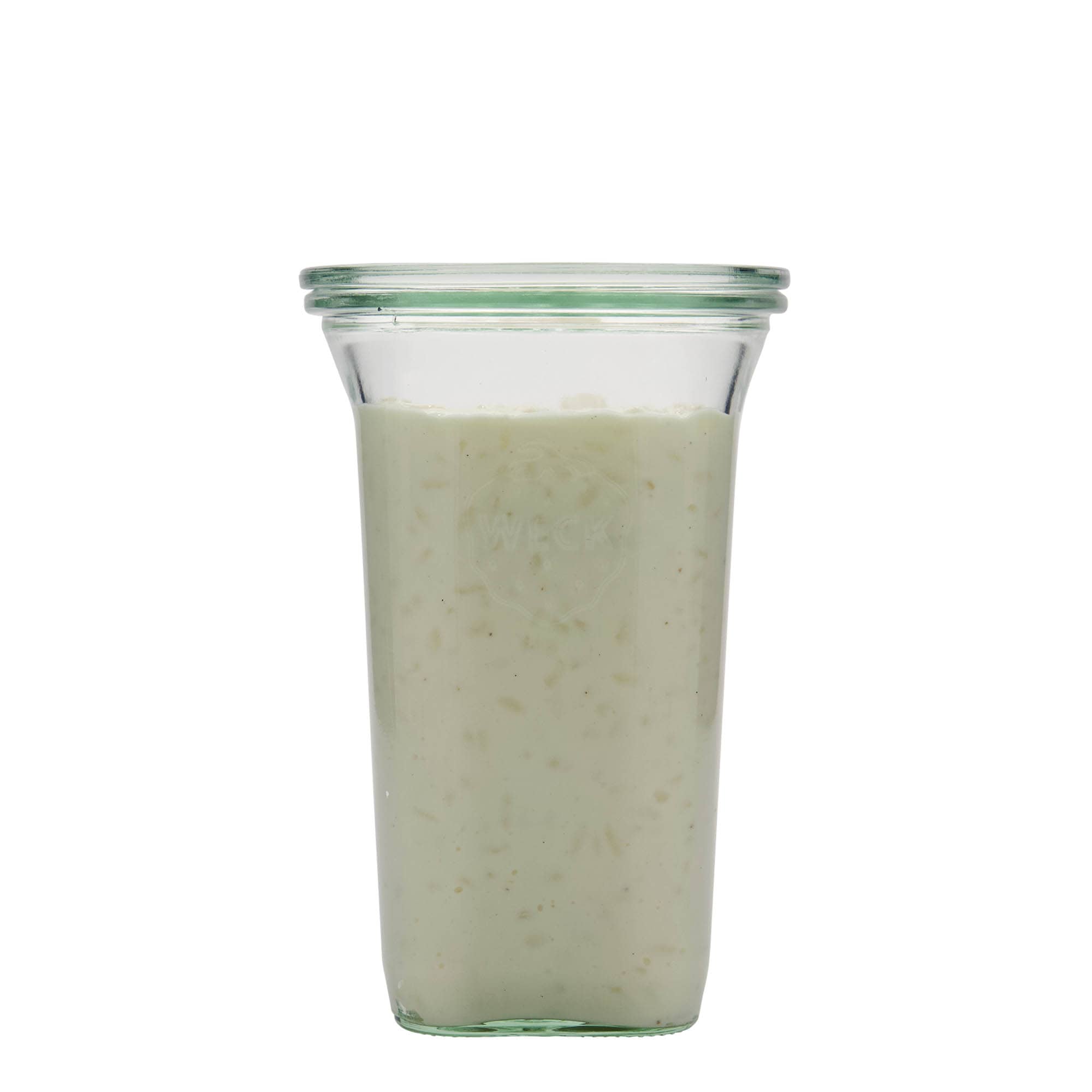 795 ml WECK-Quadroglas, kvadratno, otvor: okrugli rub