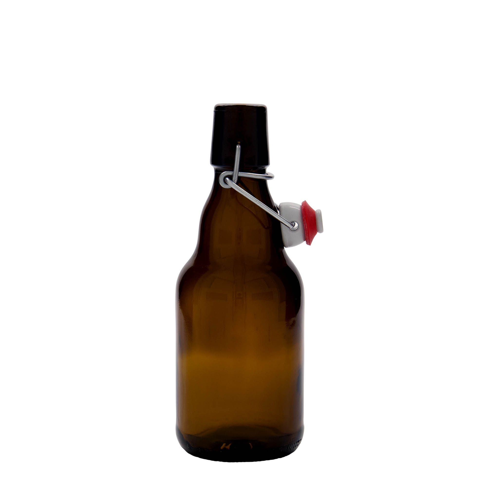 330 ml flaša piva 'Steinie', staklo, braon, otvor: zatvarač sa kopčom