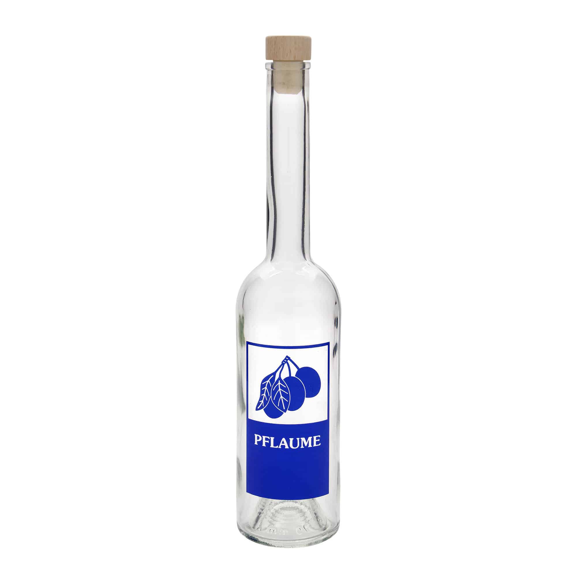500 ml staklena flaša 'Opera', motiv: šljiva, grlo: pluta