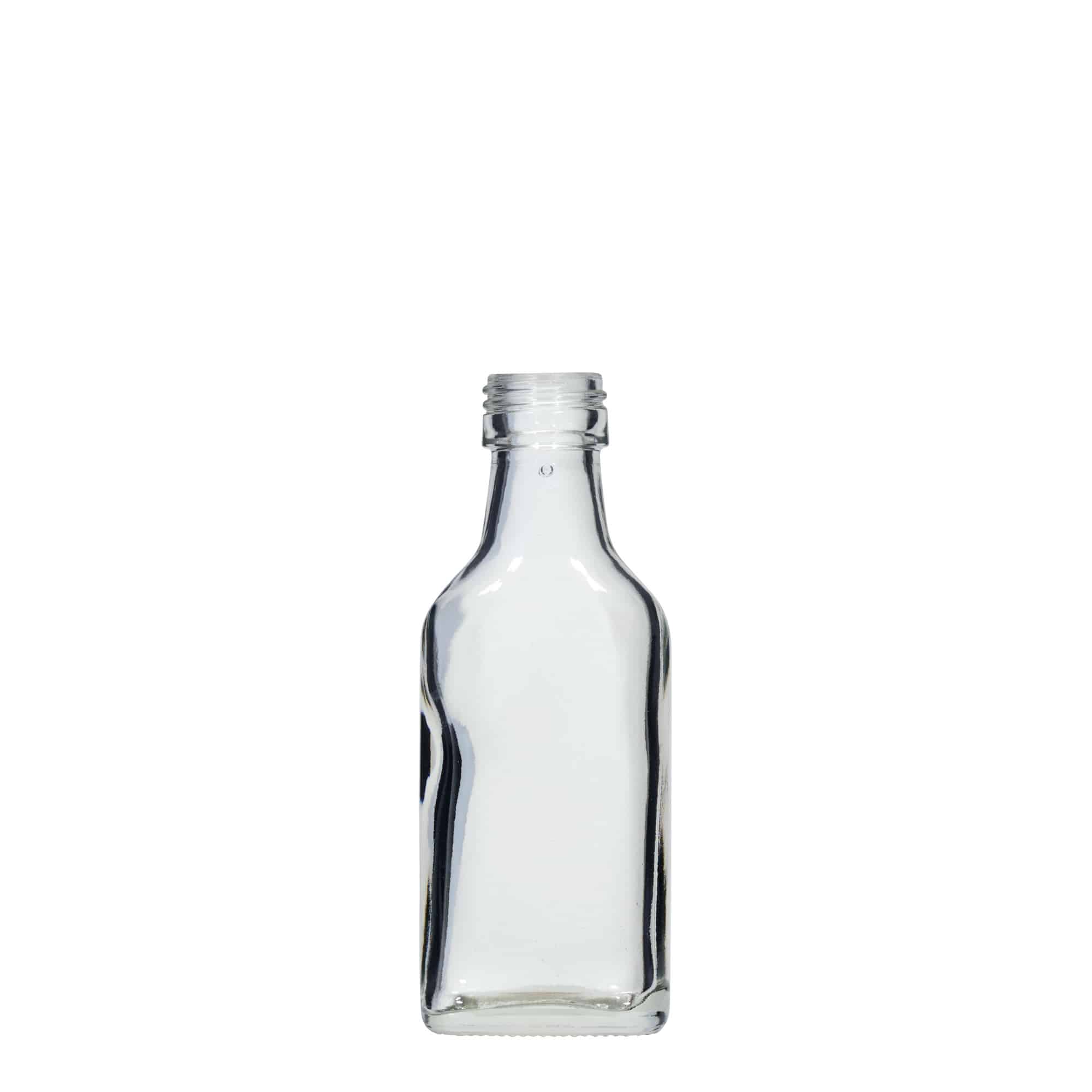 40 ml džepna bočica, pravougaona, otvor: PP 22