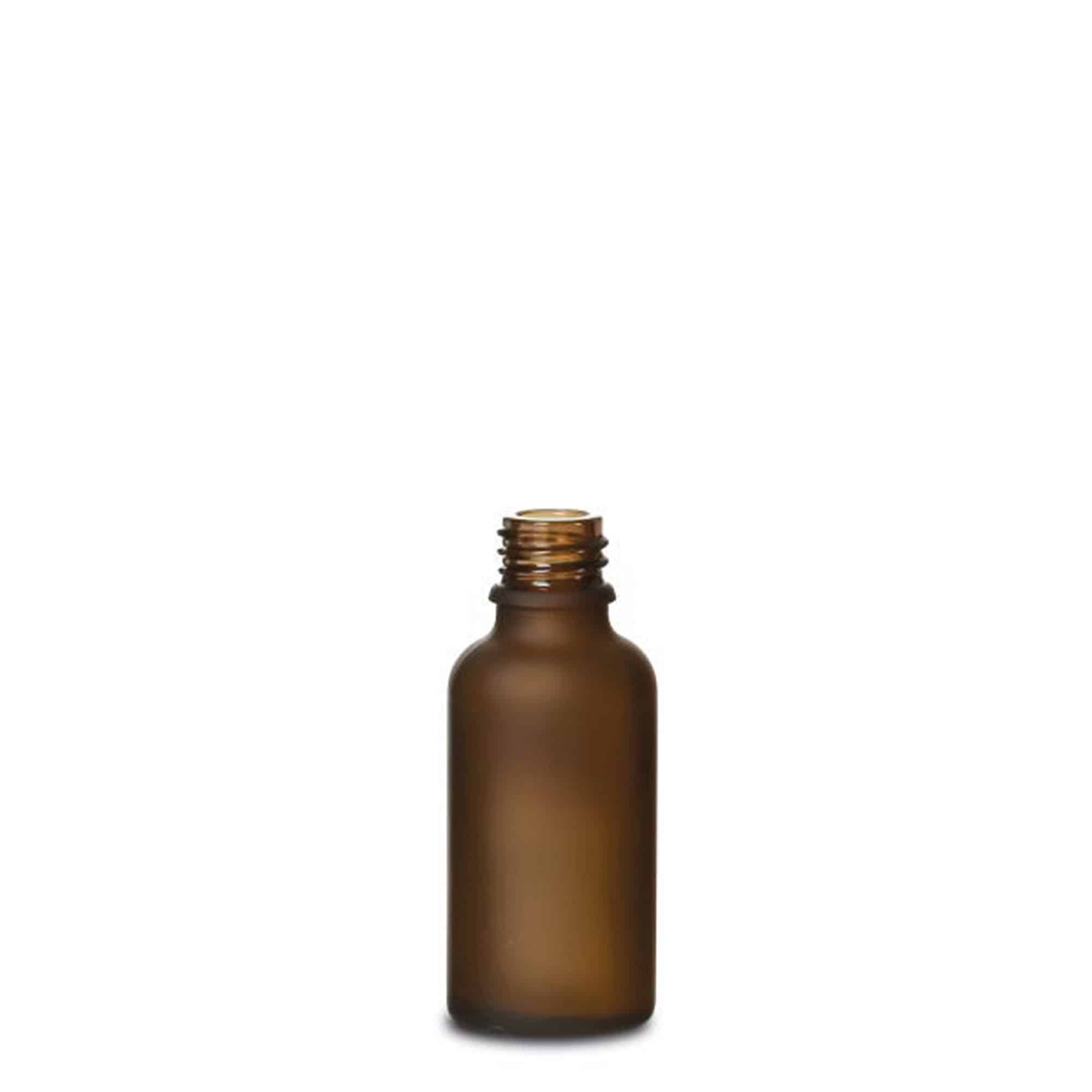 30 ml medicinska bočica, staklena, braon mat, grlo: DIN 18