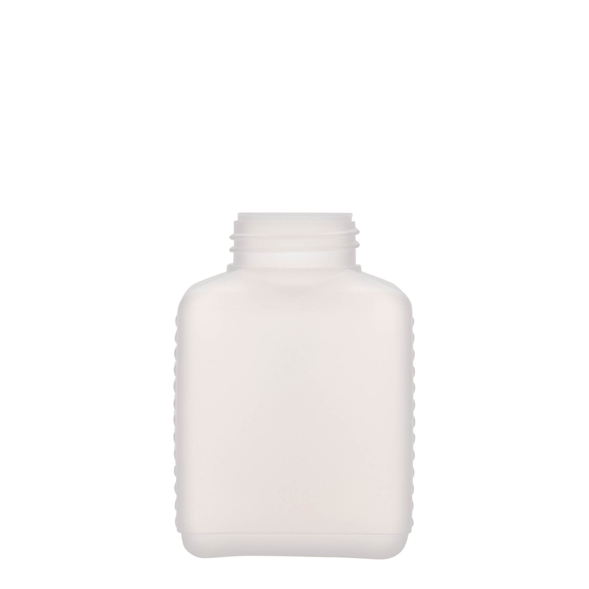 250 ml flaša širokog grla, pravougaona, HDPE plastika, prirodna, otvor: DIN 40 EPE 250 ml flaša širokog grla, pravougaona, HDPE plastika, prirodna, otvor: DIN 40 EPE