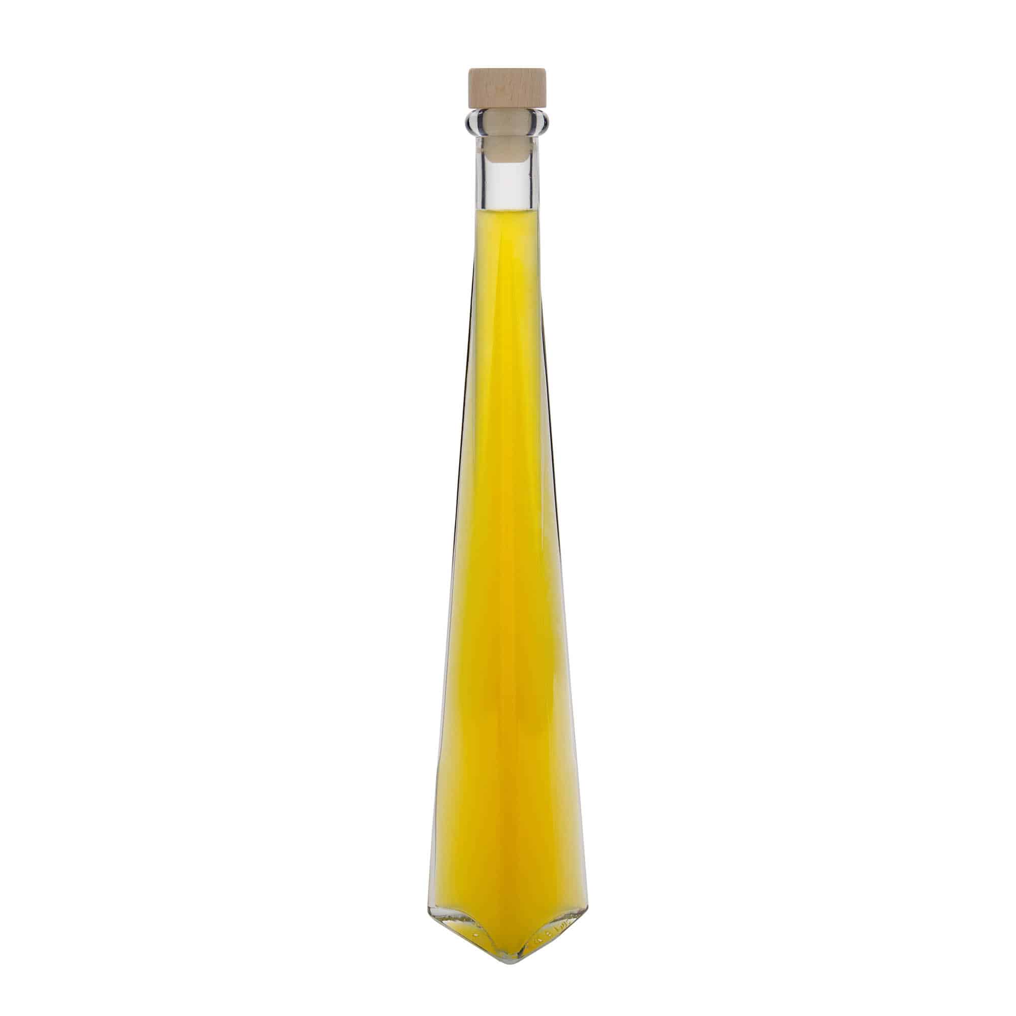 200 ml staklena flaša 'Dama Triangolore', trougaona, otvor: čep