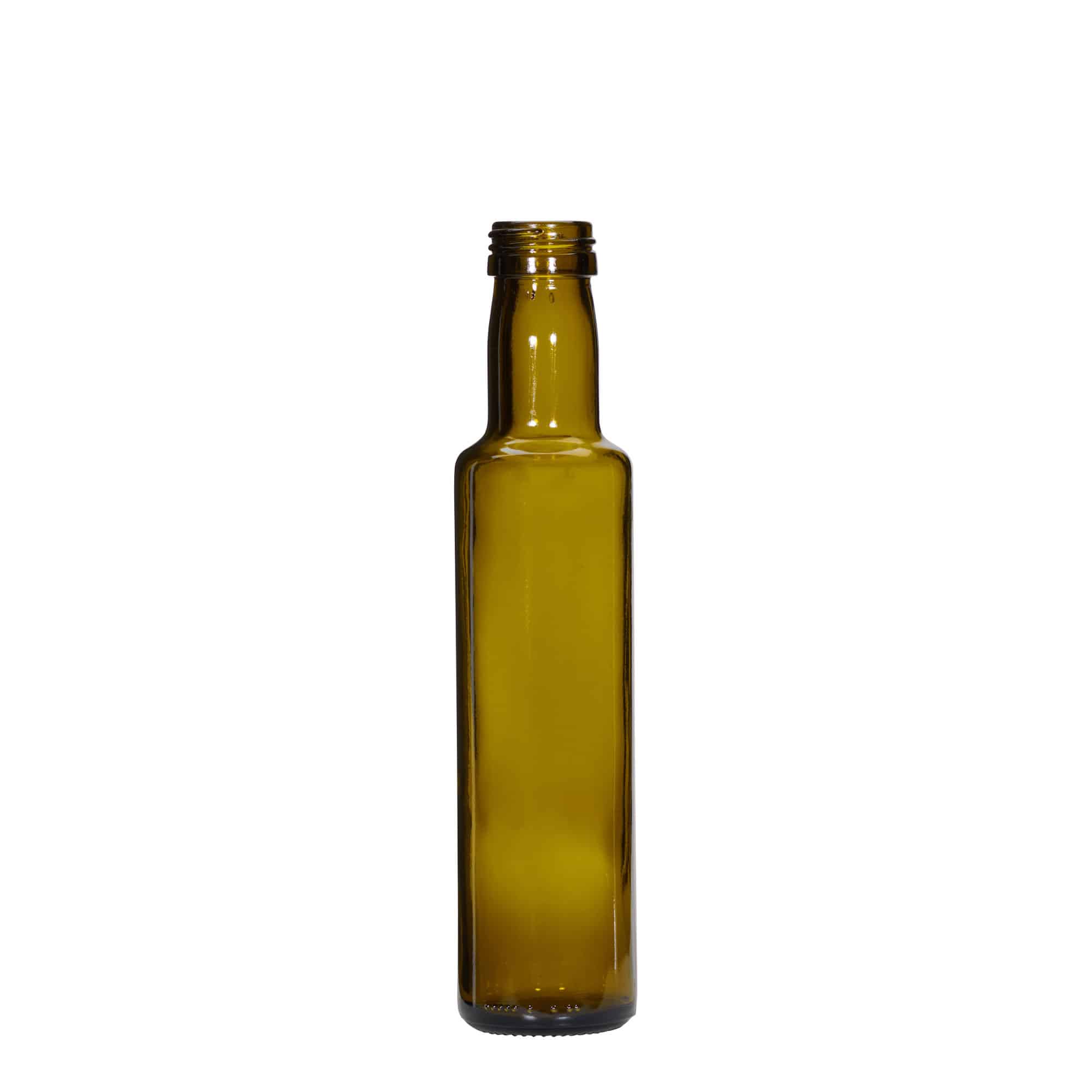 Staklena boca od 250 ml 'Dorica', antik zelena, otvor: PP 31,5 Staklena boca od 250 ml 'Dorica', antik zelena, otvor: PP 31,5