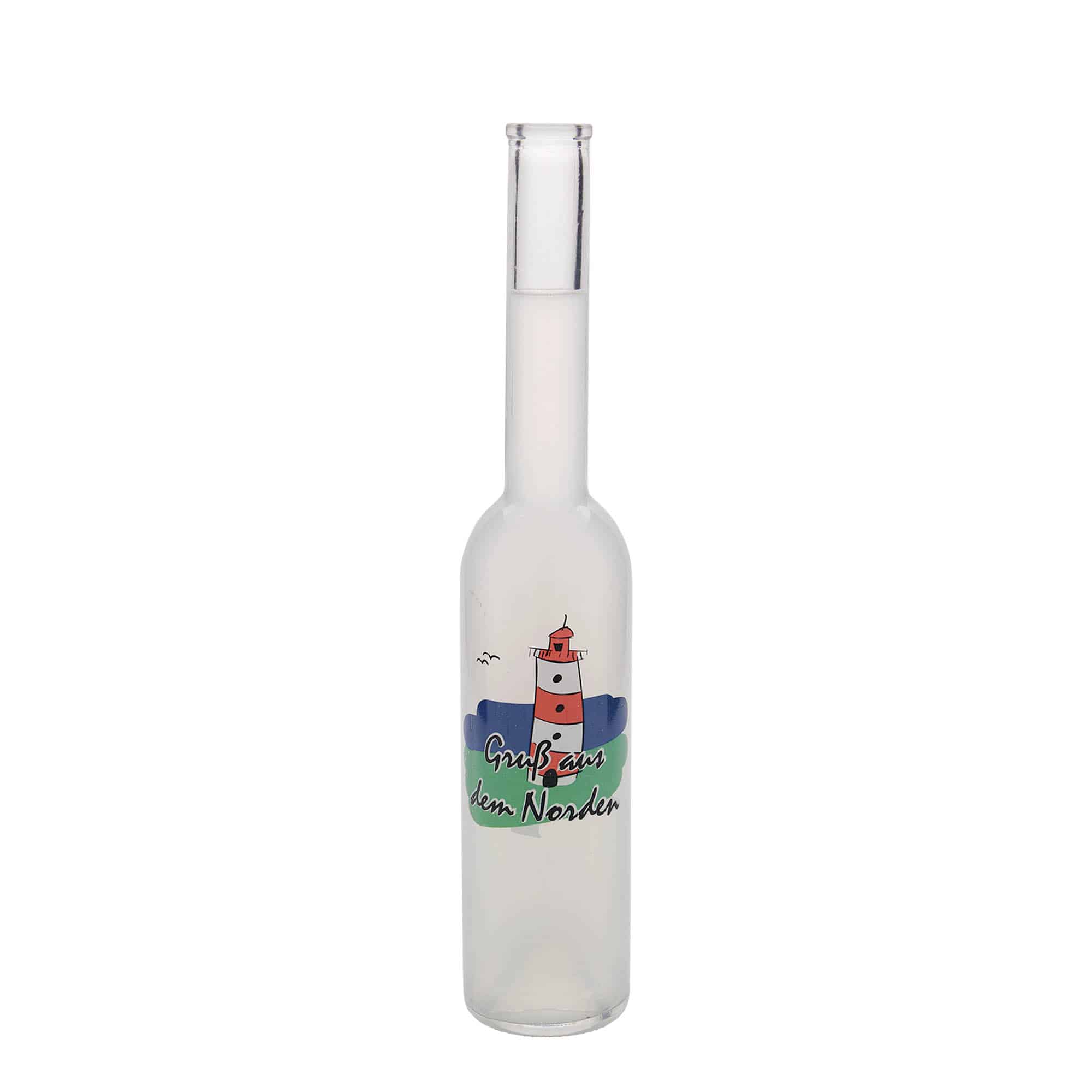 350 ml staklena flaša 'Opera', motiv: Sever, otvor: plutani čep