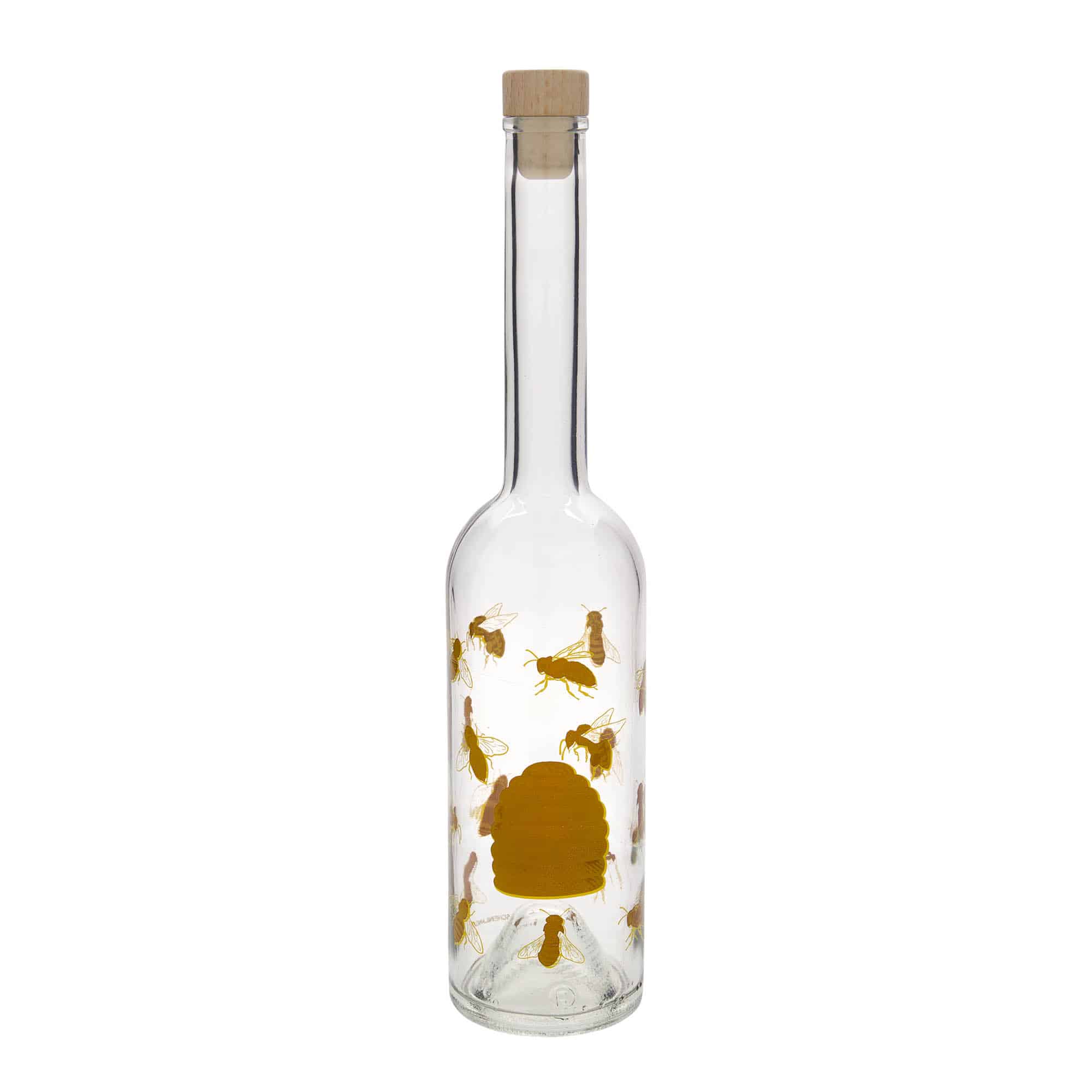 500 ml staklena flaša 'Opera', motiv: pčele, grlo: plutа