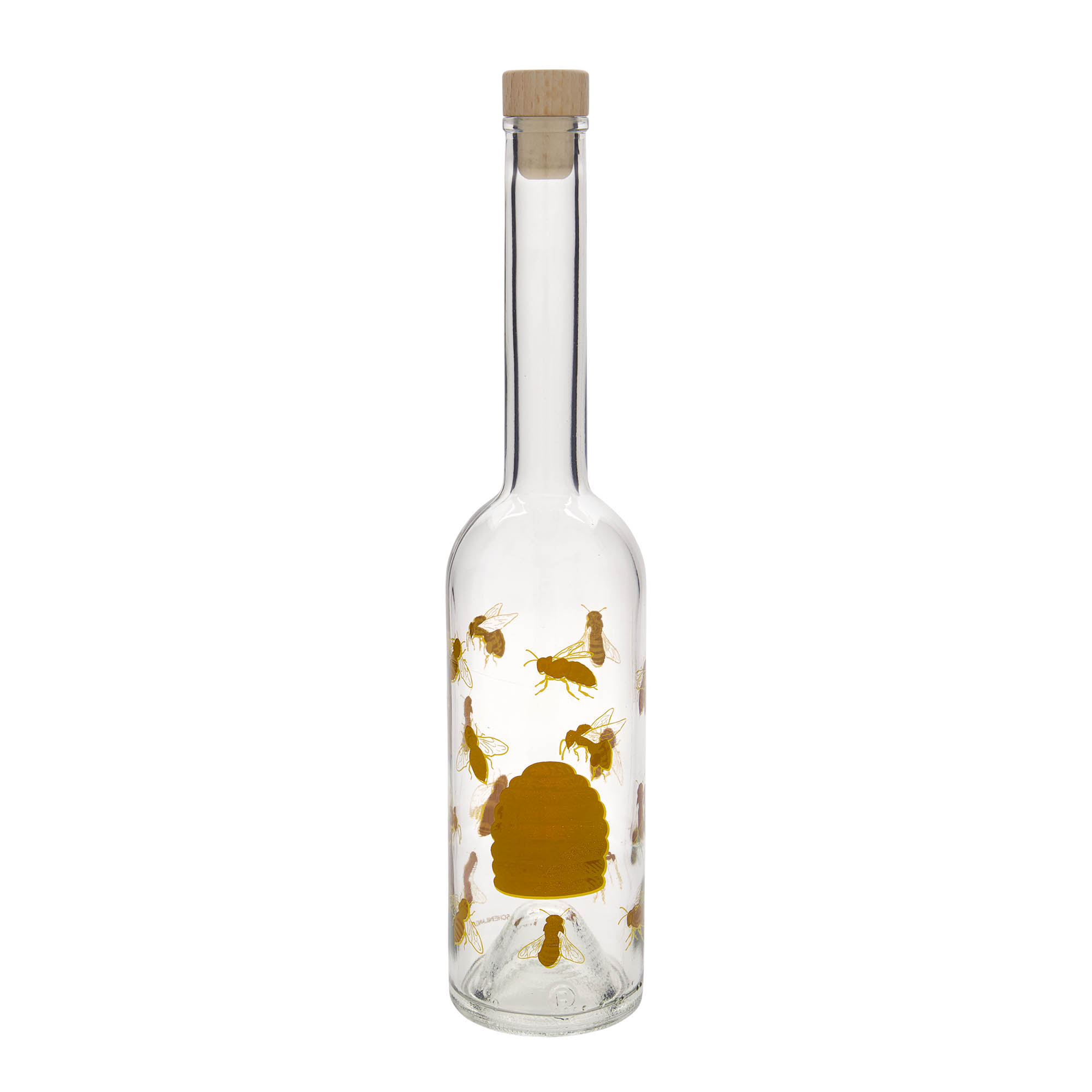 500 ml staklena flaša 'Opera', motiv: pčele, grlo: plutа 500 ml staklena flaša 'Opera', motiv: pčele, grlo: plutа